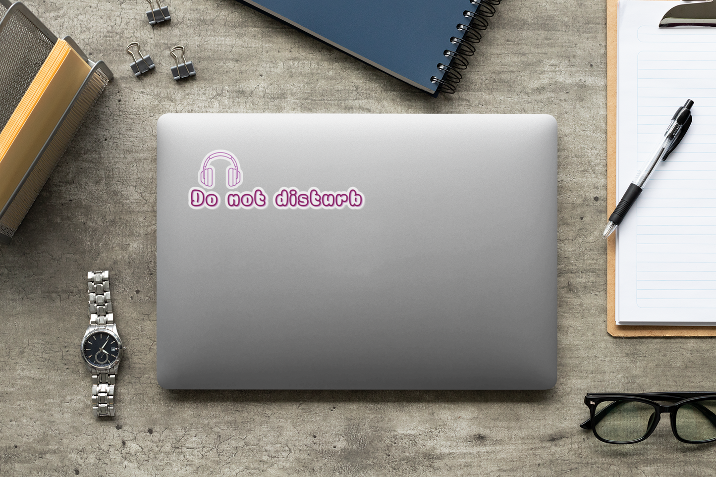 Do Not Disturb Headphones Sticker — Kiss-Cut Laptop & Planner Sticker