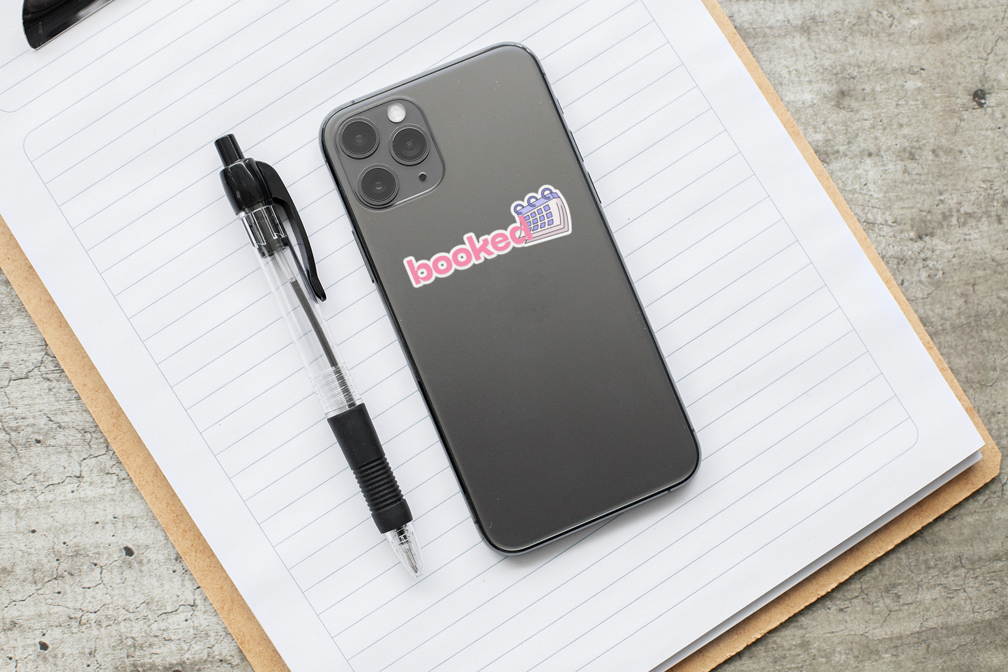 Booked Planner Sticker — Cute Calendar Kiss-Cut Vinyl Sticker for Planners & Laptops