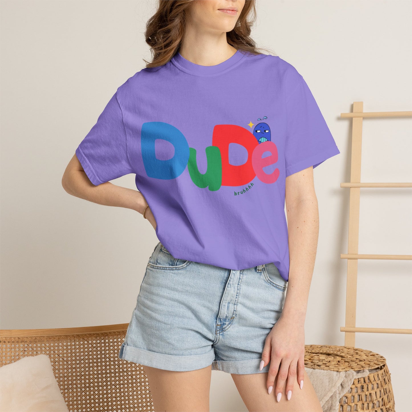 Dude Color-Block Graphic T-Shirt