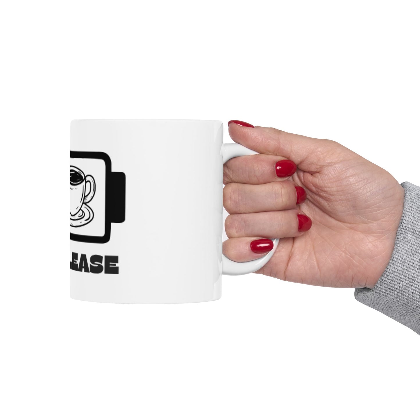 Coffee Please Ceramic Mug — Retro Coffee Cup Design (11oz, 15oz)