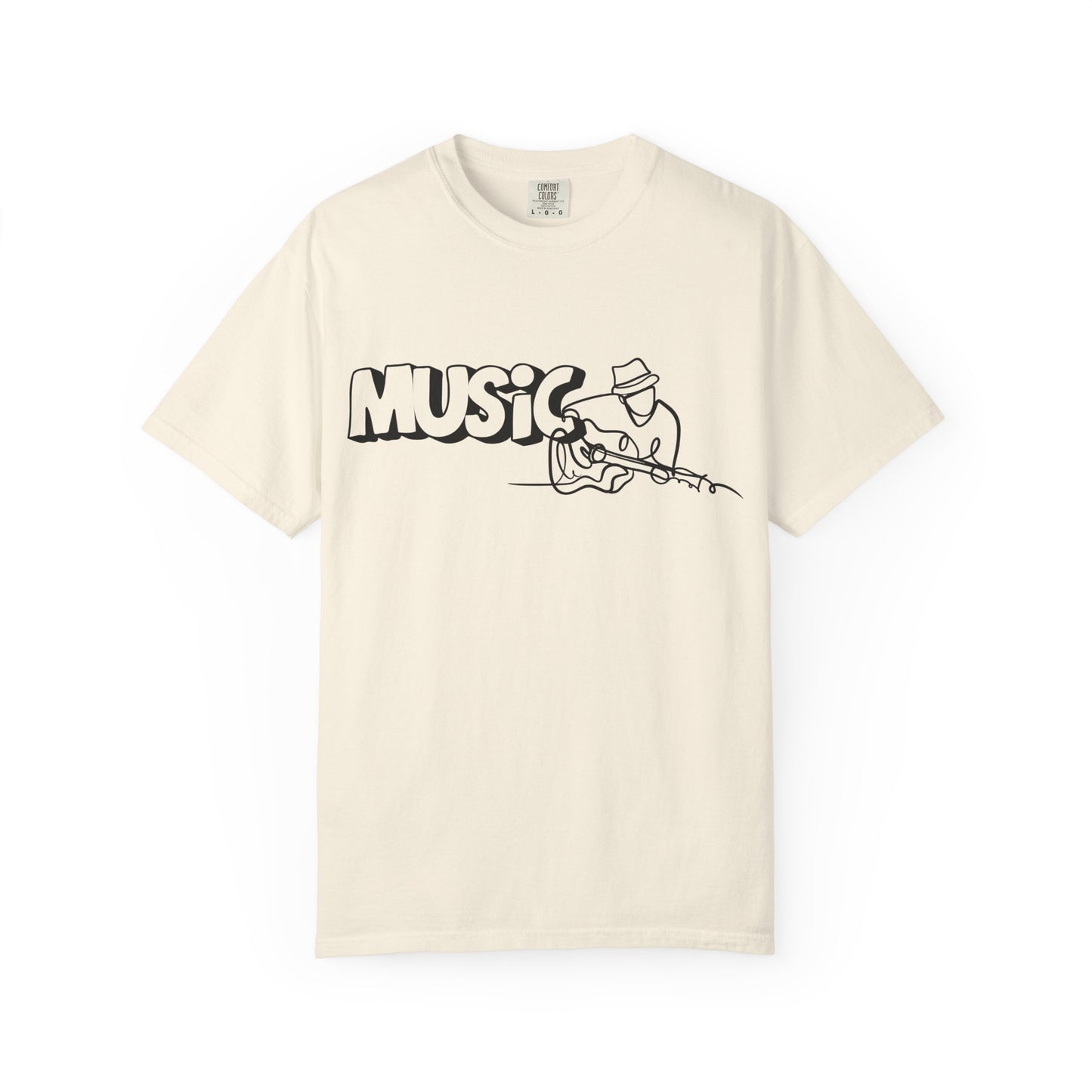 Music Guitar Tee — Minimalist Guitarist Graphic T-Shirt