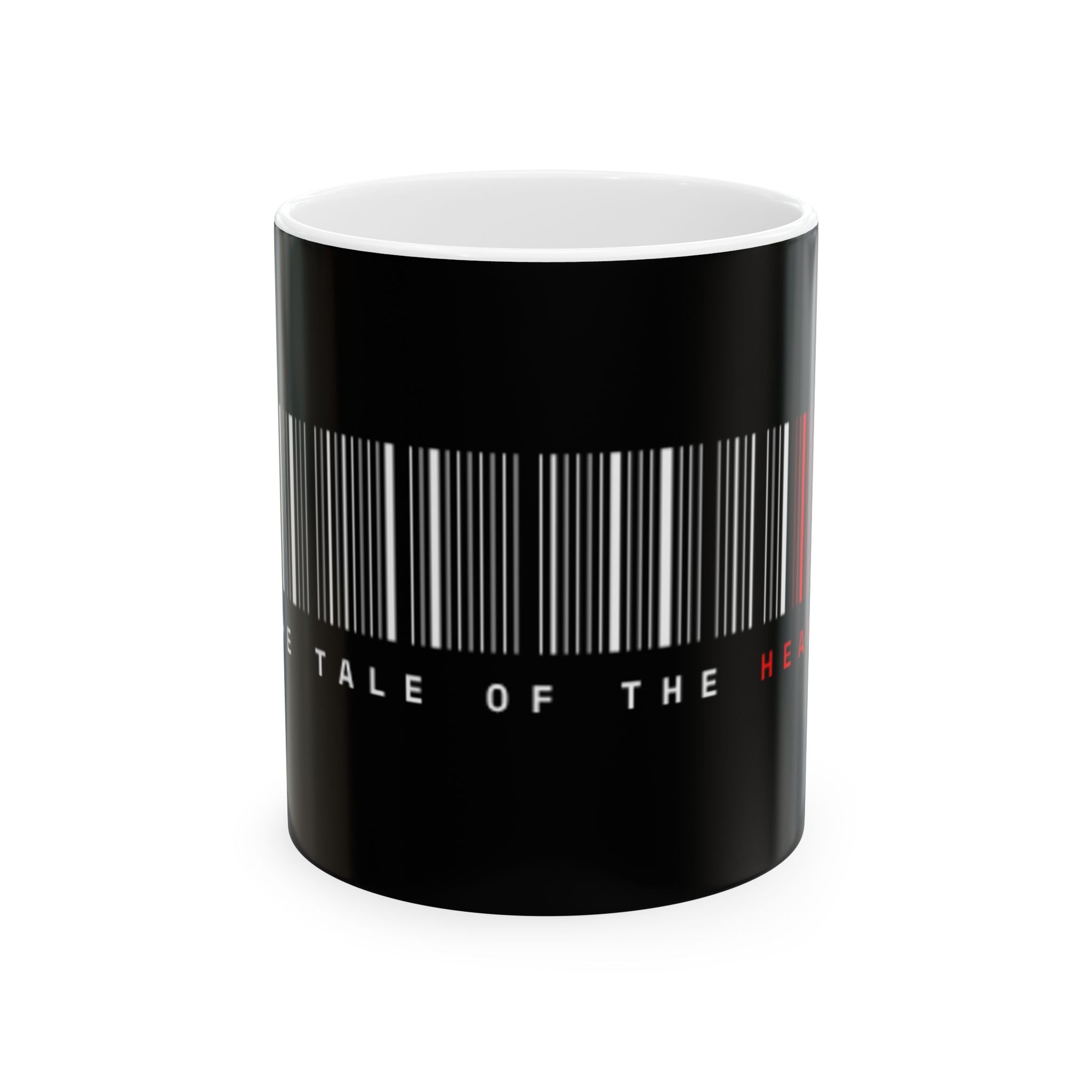 Barcode “Tale of the Heart” Ceramic Mug — Black 11oz/15oz