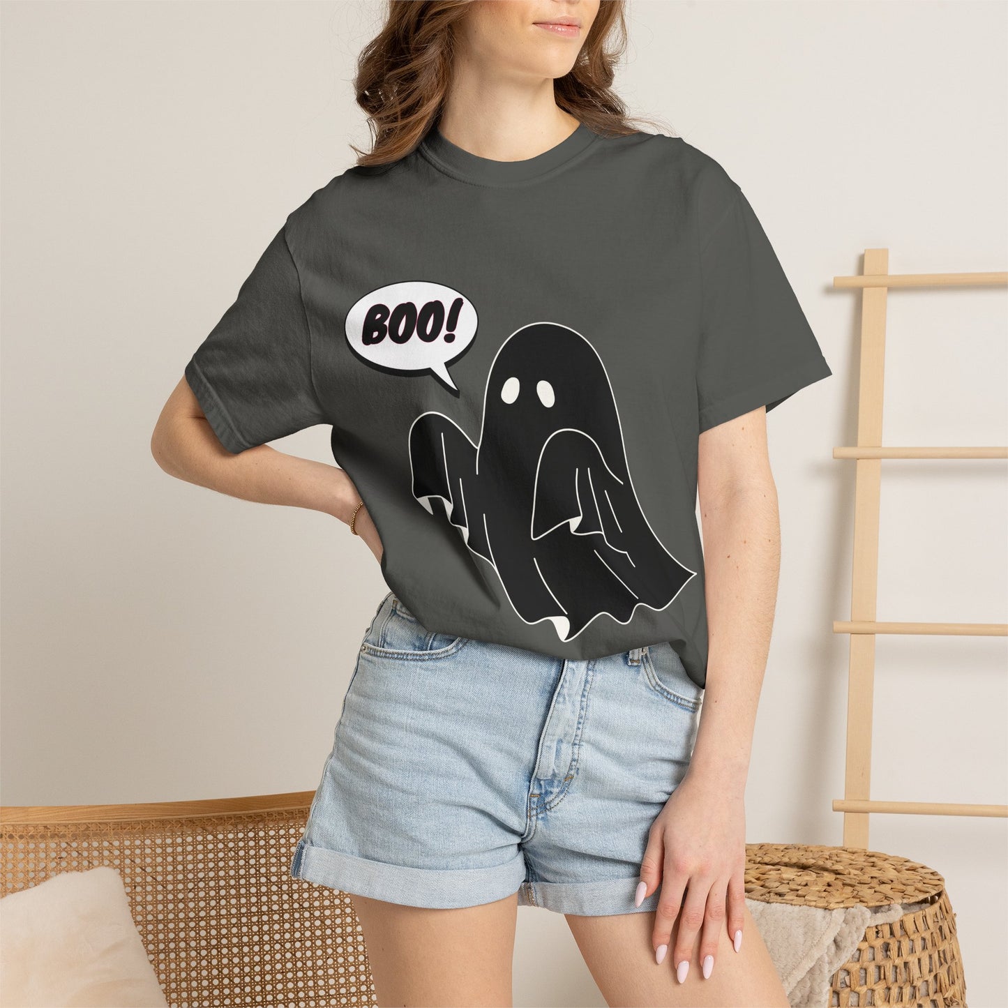 Boo! Cute Ghost T-Shirt — Halloween Spooky Graphic Tee