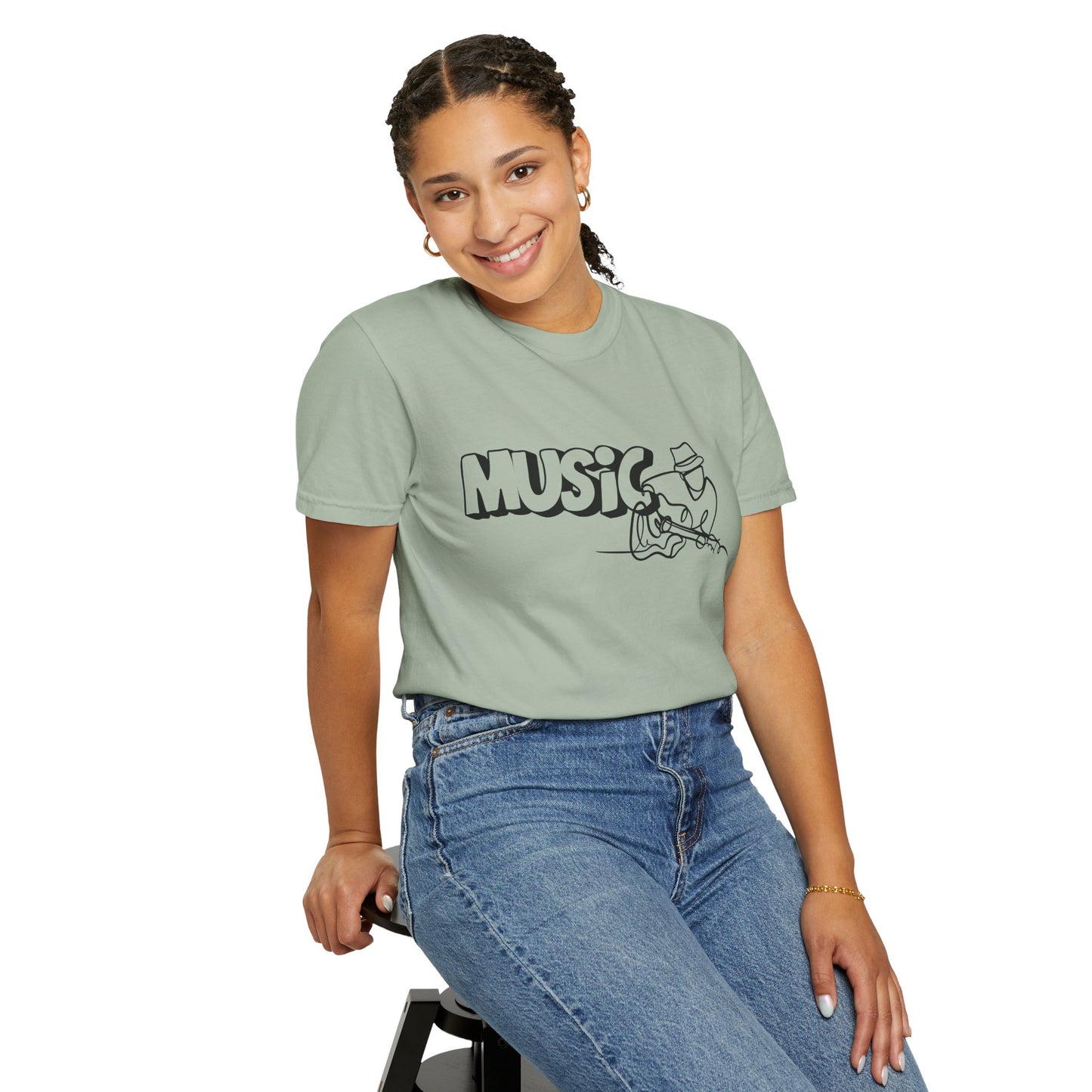 Music Guitar Tee — Minimalist Guitarist Graphic T-Shirt