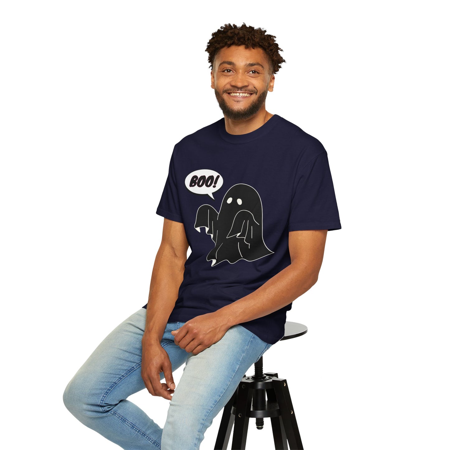 Boo! Cute Ghost T-Shirt — Halloween Spooky Graphic Tee