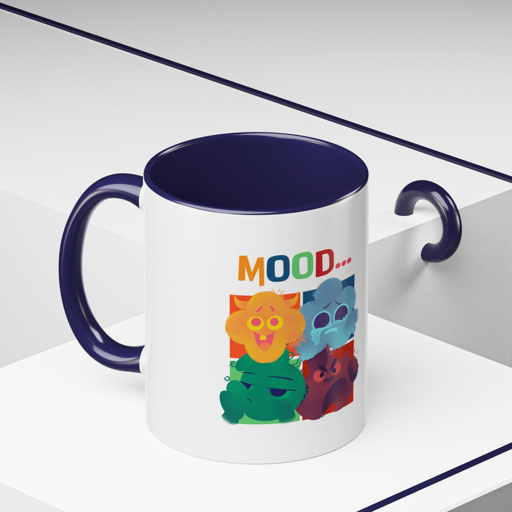 Mood Cats Accent Coffee Mug — Colorful Cat Emotions 11/15oz