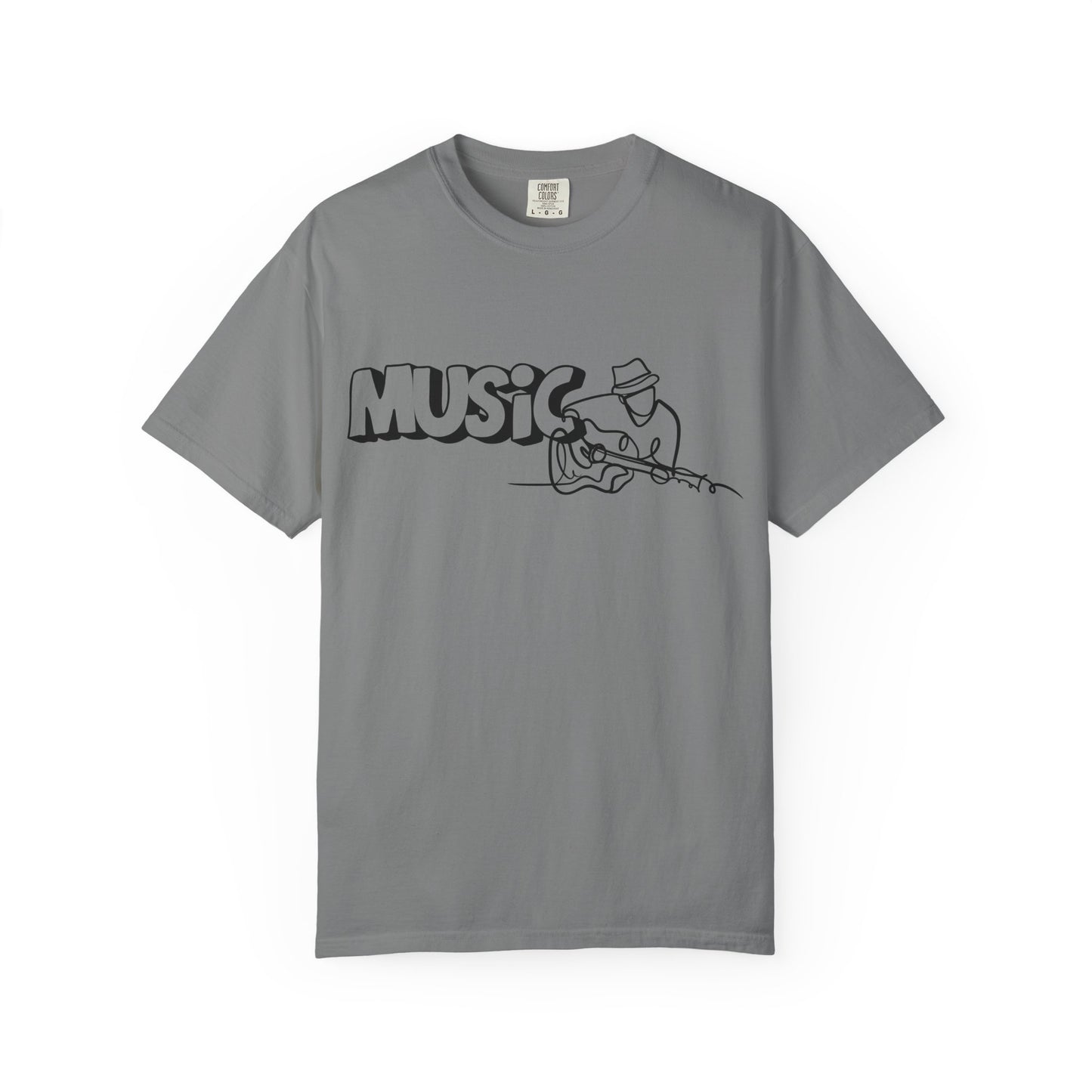 Music Guitar Tee — Minimalist Guitarist Graphic T-Shirt