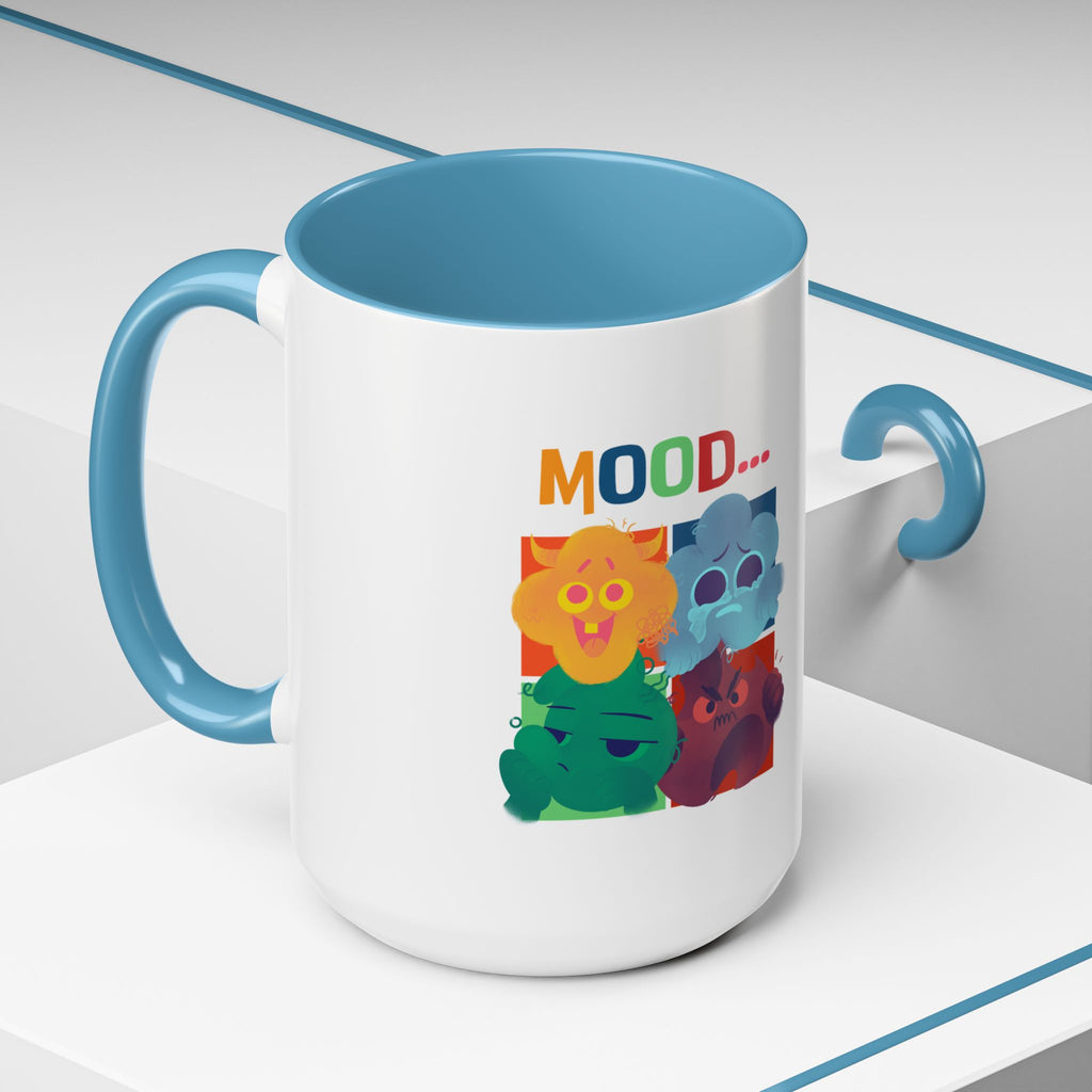 Mood Cats Accent Coffee Mug — Colorful Cat Emotions 11/15oz