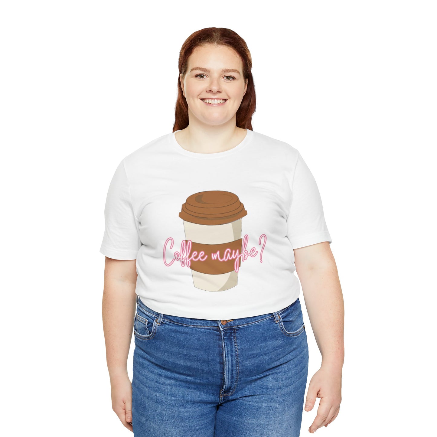 Coffee Maybe? T‑Shirt — Cute Coffee Cup Graphic Tee for Coffee Lovers