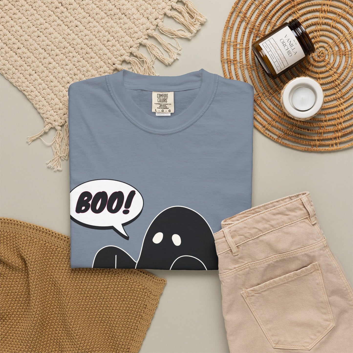 Boo! Cute Ghost T-Shirt — Halloween Spooky Graphic Tee