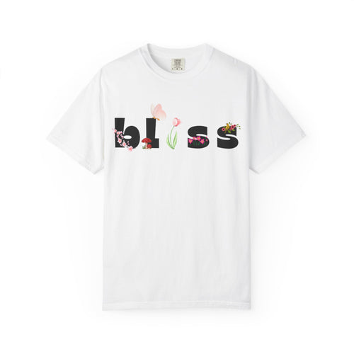 Bliss floral typography T-shirt | 'bliss' floral letters