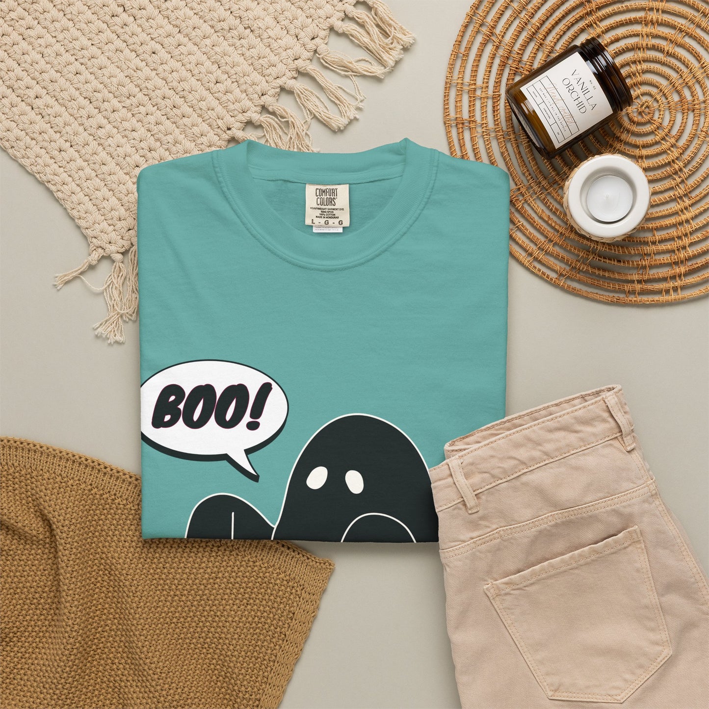 Boo! Cute Ghost T-Shirt — Halloween Spooky Graphic Tee