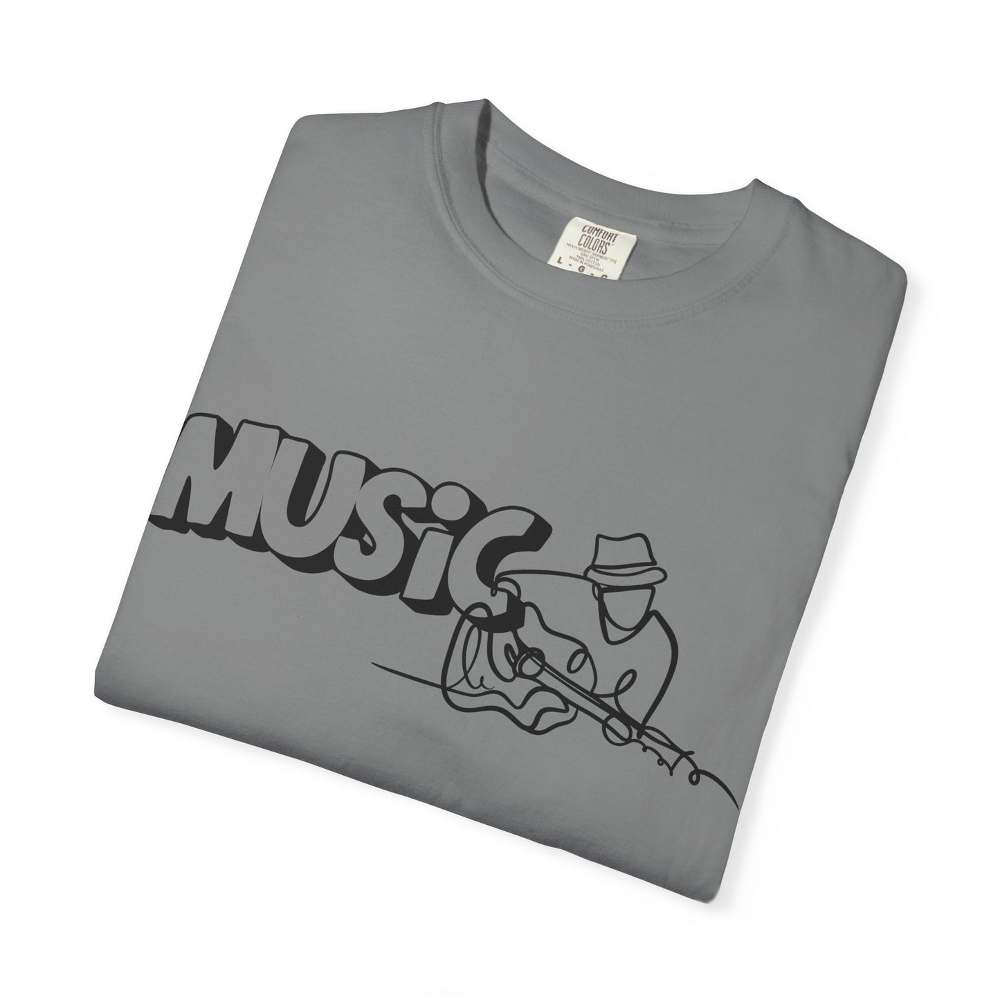 Music Guitar Tee — Minimalist Guitarist Graphic T-Shirt