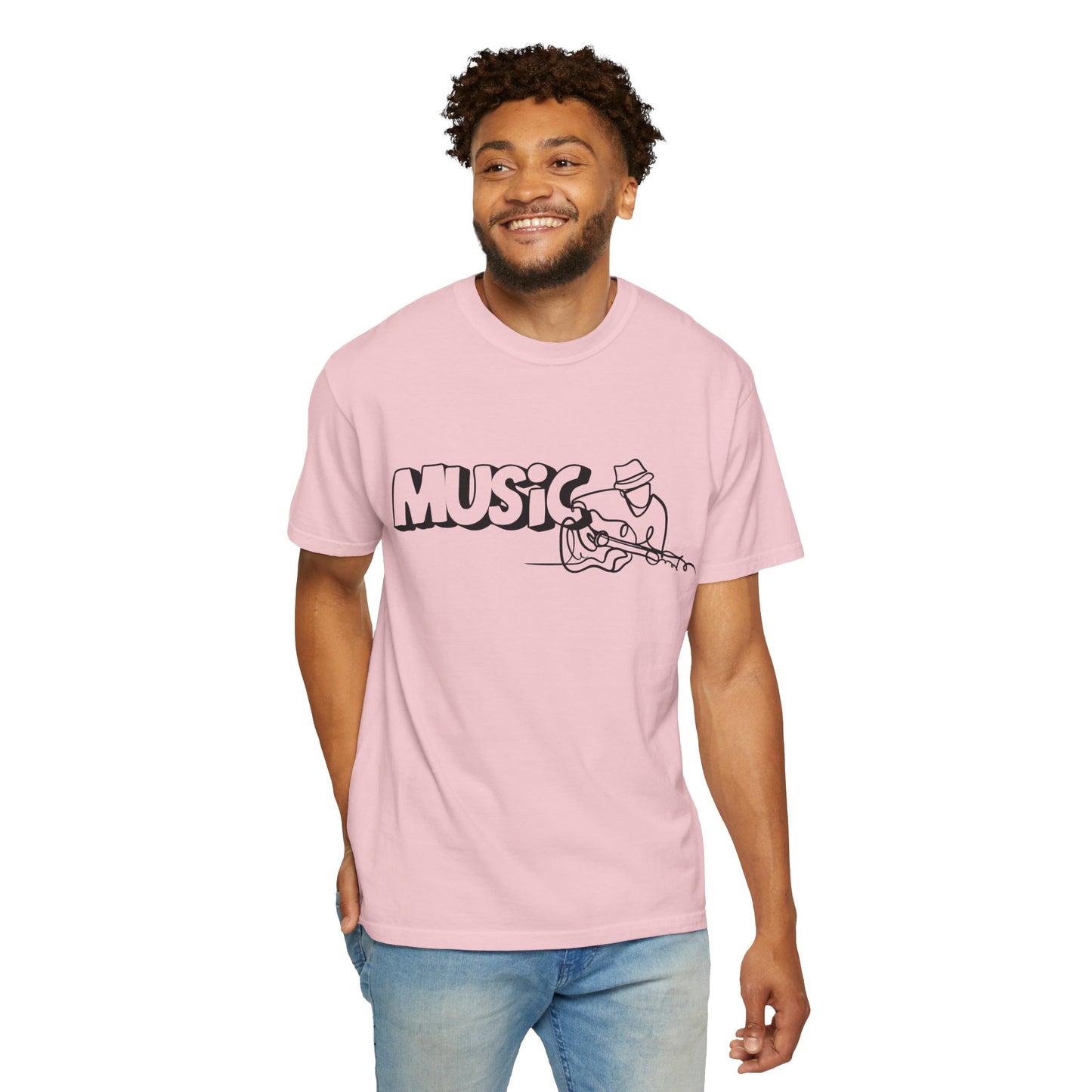 Music Guitar Tee — Minimalist Guitarist Graphic T-Shirt