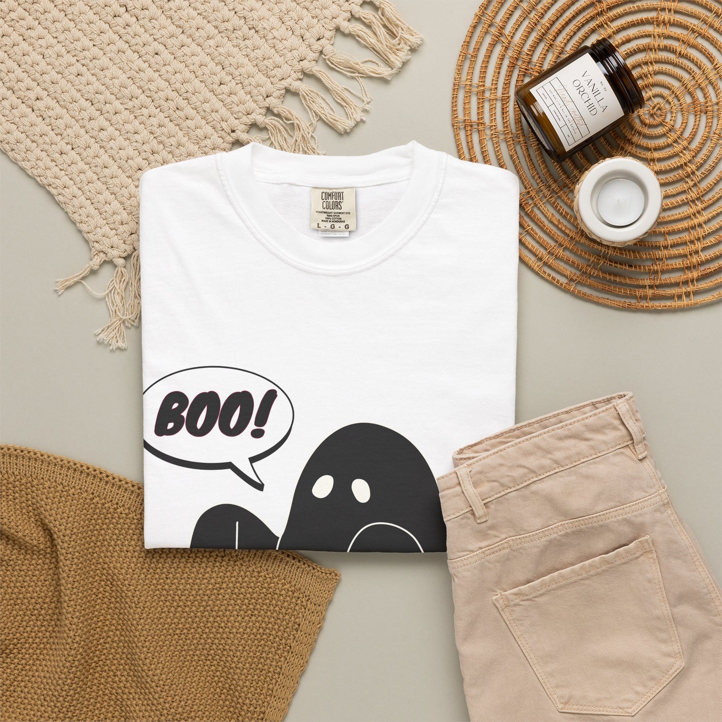 Boo! Cute Ghost T-Shirt — Halloween Spooky Graphic Tee