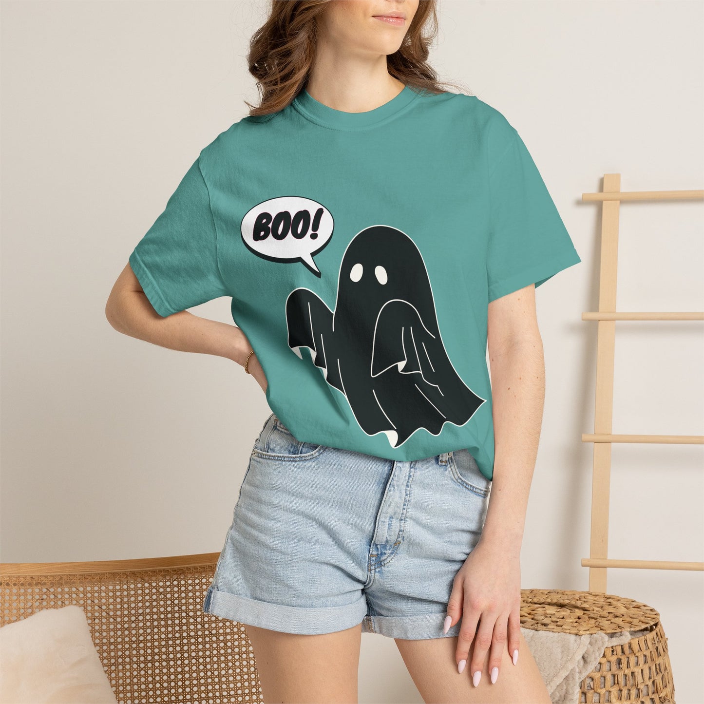 Boo! Cute Ghost T-Shirt — Halloween Spooky Graphic Tee