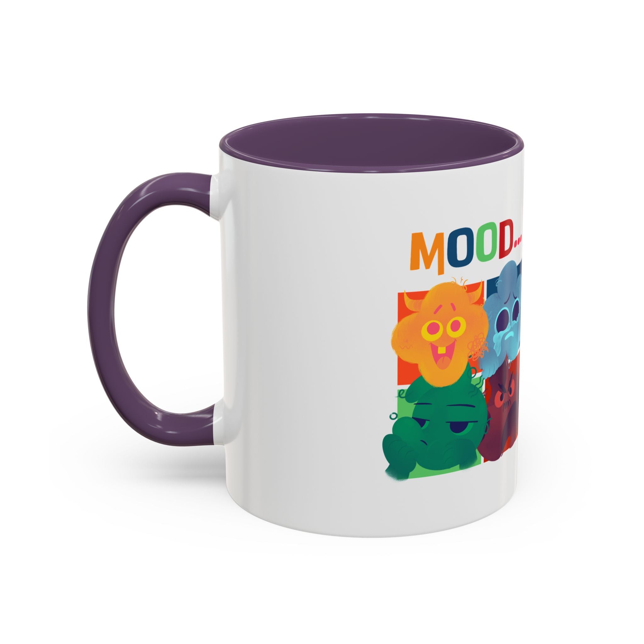 Mood Cats Accent Coffee Mug — Colorful Cat Emotions 11/15oz