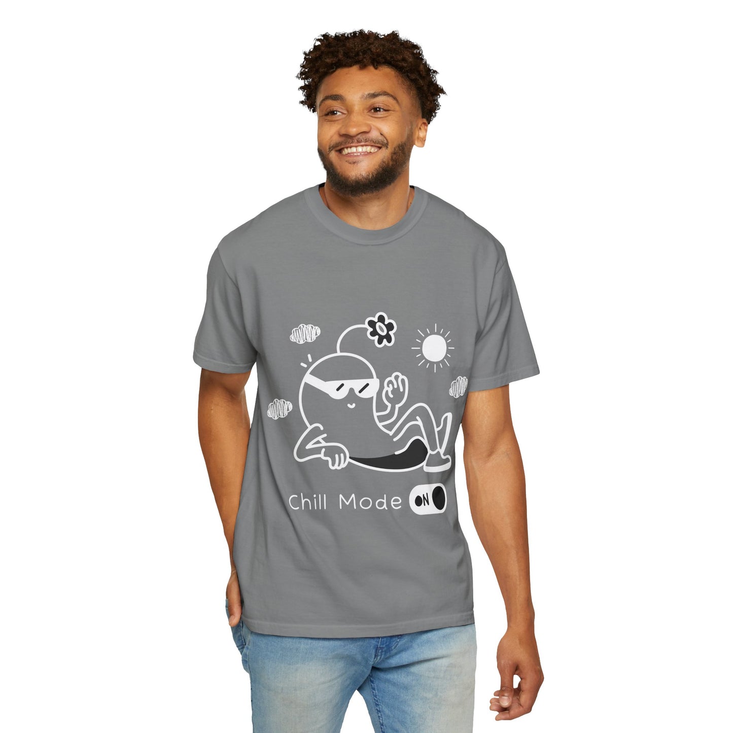 Chill Mode On T-Shirt — Relaxed Graphic Tee with Laid-Back Character