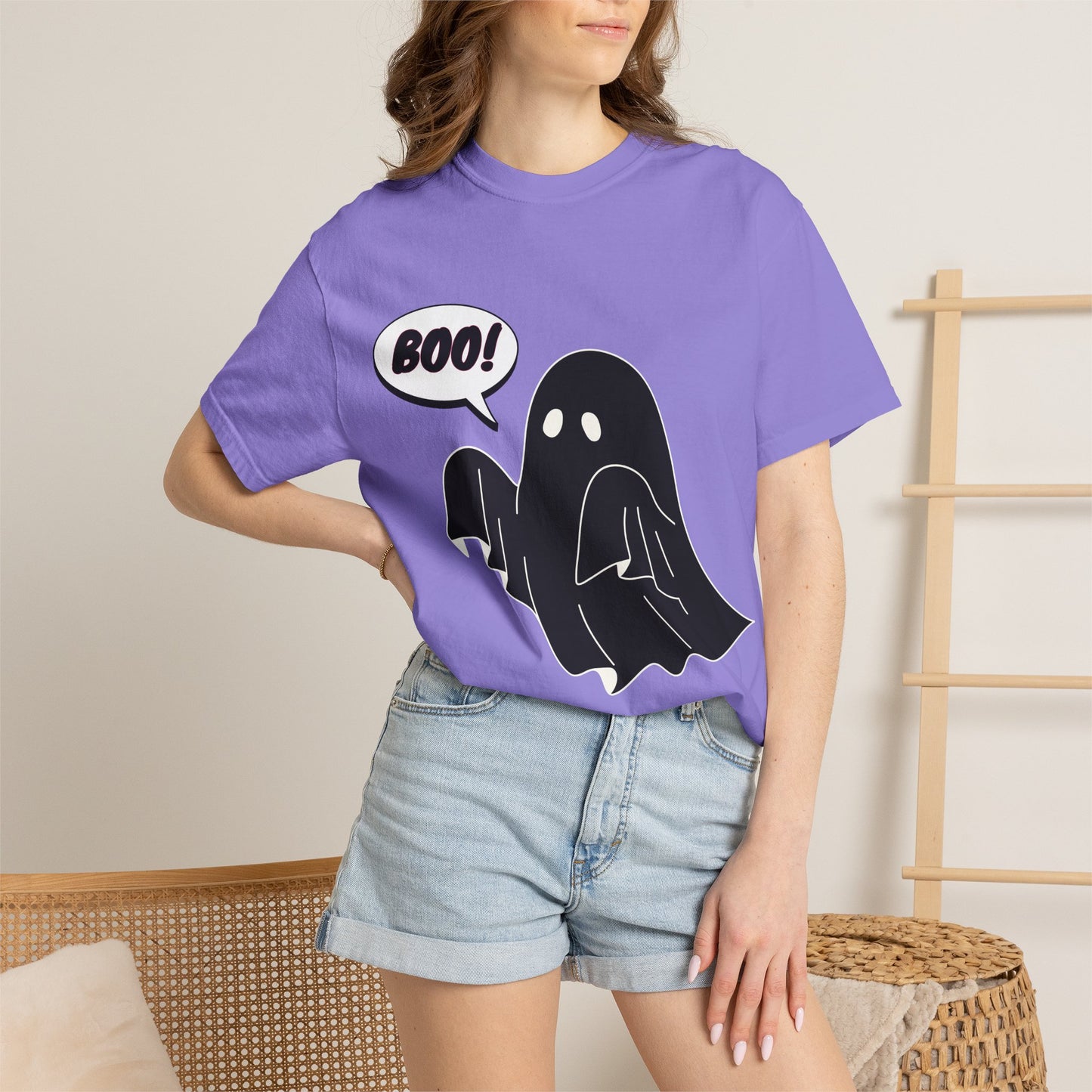 Boo! Cute Ghost T-Shirt — Halloween Spooky Graphic Tee