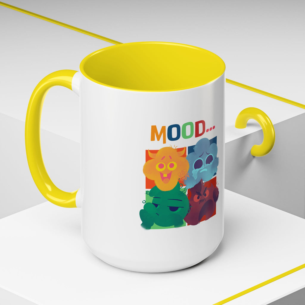 Mood Cats Accent Coffee Mug — Colorful Cat Emotions 11/15oz