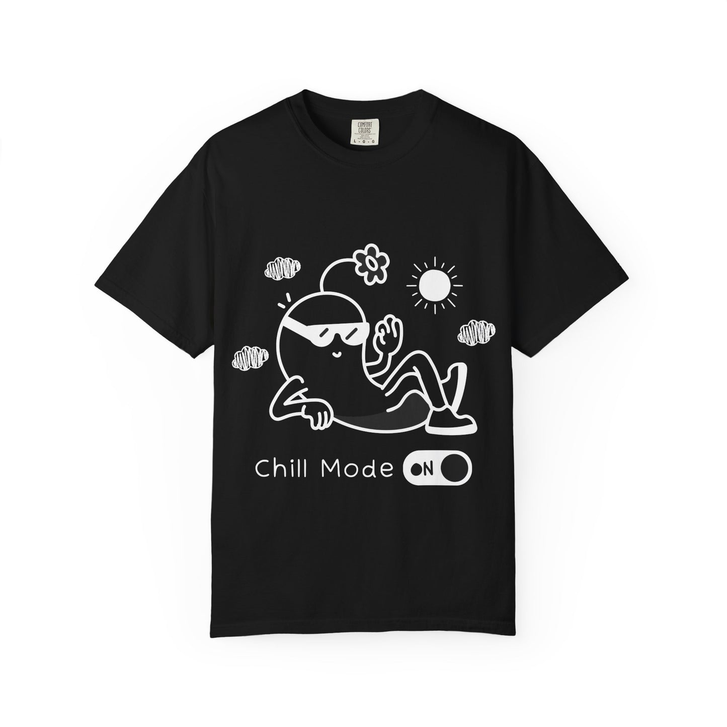 Chill Mode On T-Shirt — Relaxed Graphic Tee with Laid-Back Character