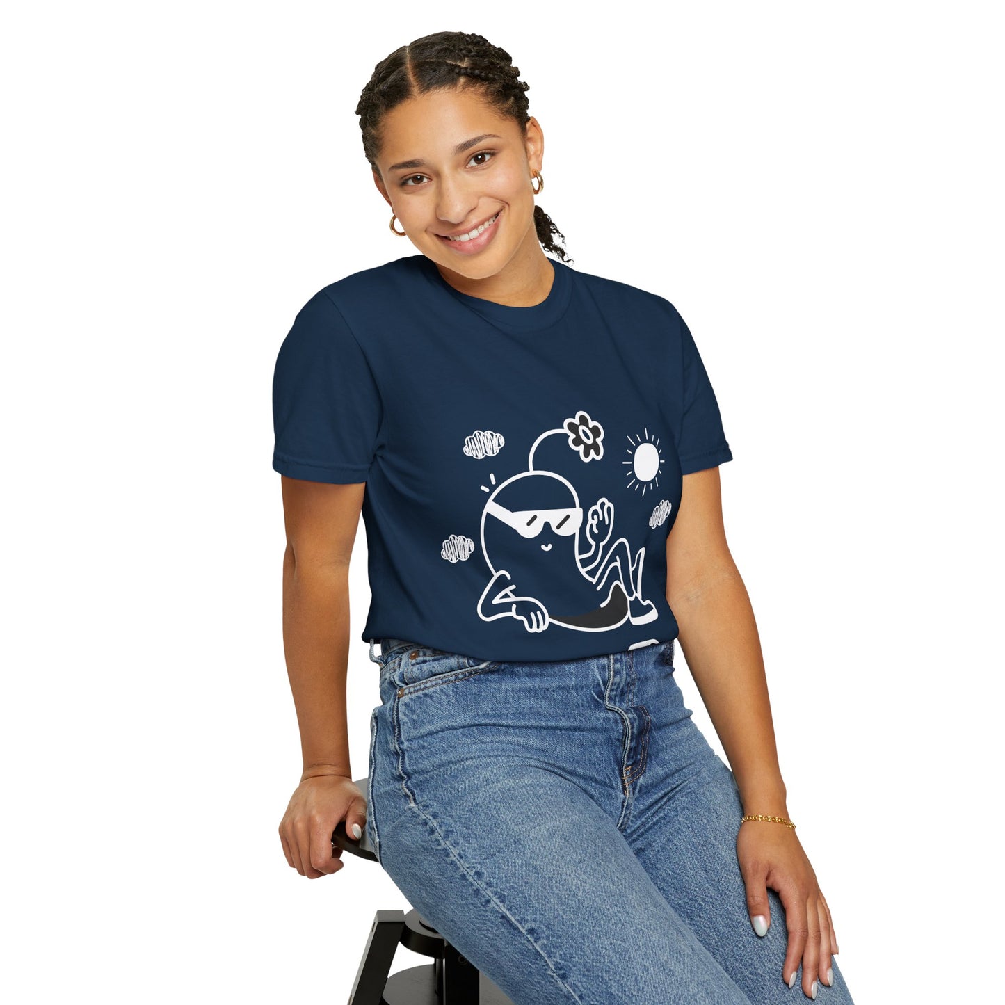 Chill Mode On T-Shirt — Relaxed Graphic Tee with Laid-Back Character