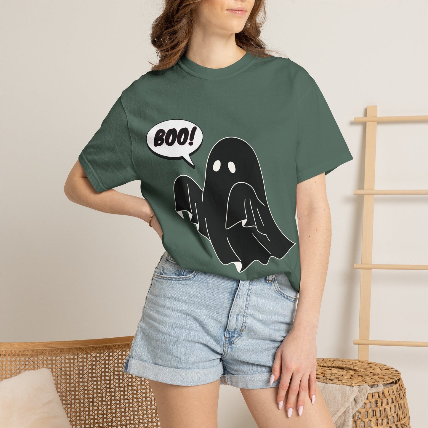 Boo! Cute Ghost T-Shirt — Halloween Spooky Graphic Tee