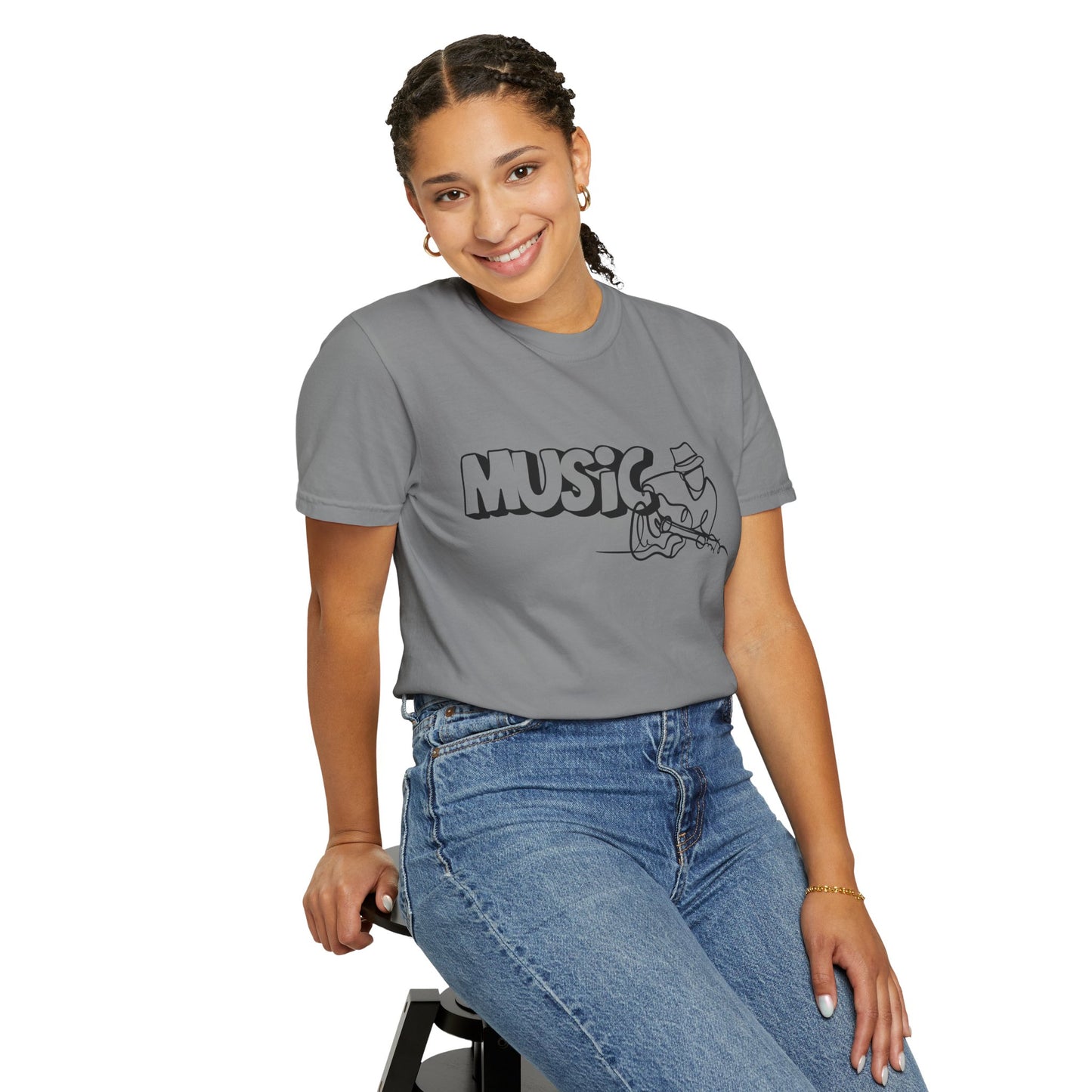 Music Guitar Tee — Minimalist Guitarist Graphic T-Shirt