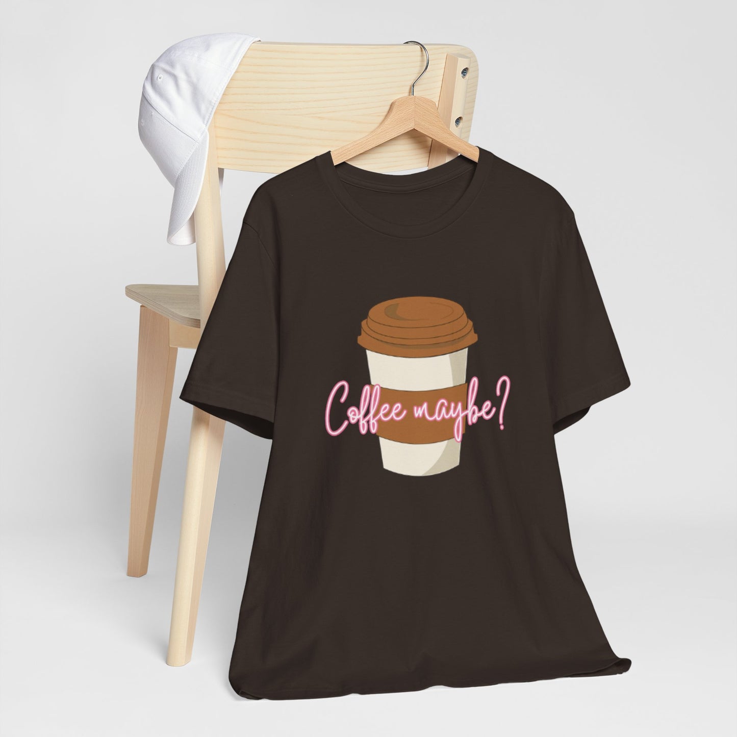 Coffee Maybe? T‑Shirt — Cute Coffee Cup Graphic Tee for Coffee Lovers