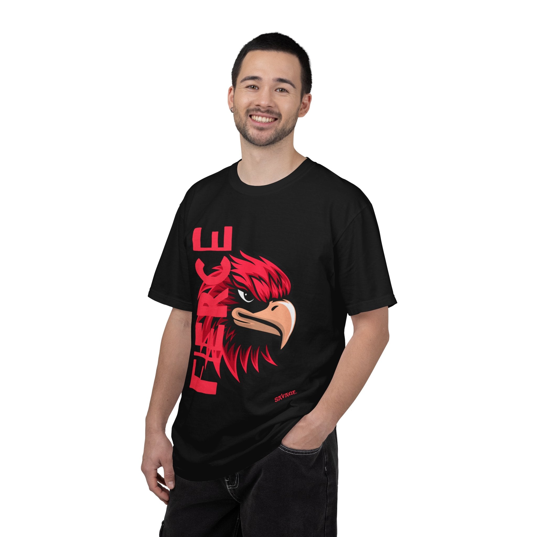 Eagle Head Graphic T-Shirt — Bold Red Eagle Design "EAGLE"