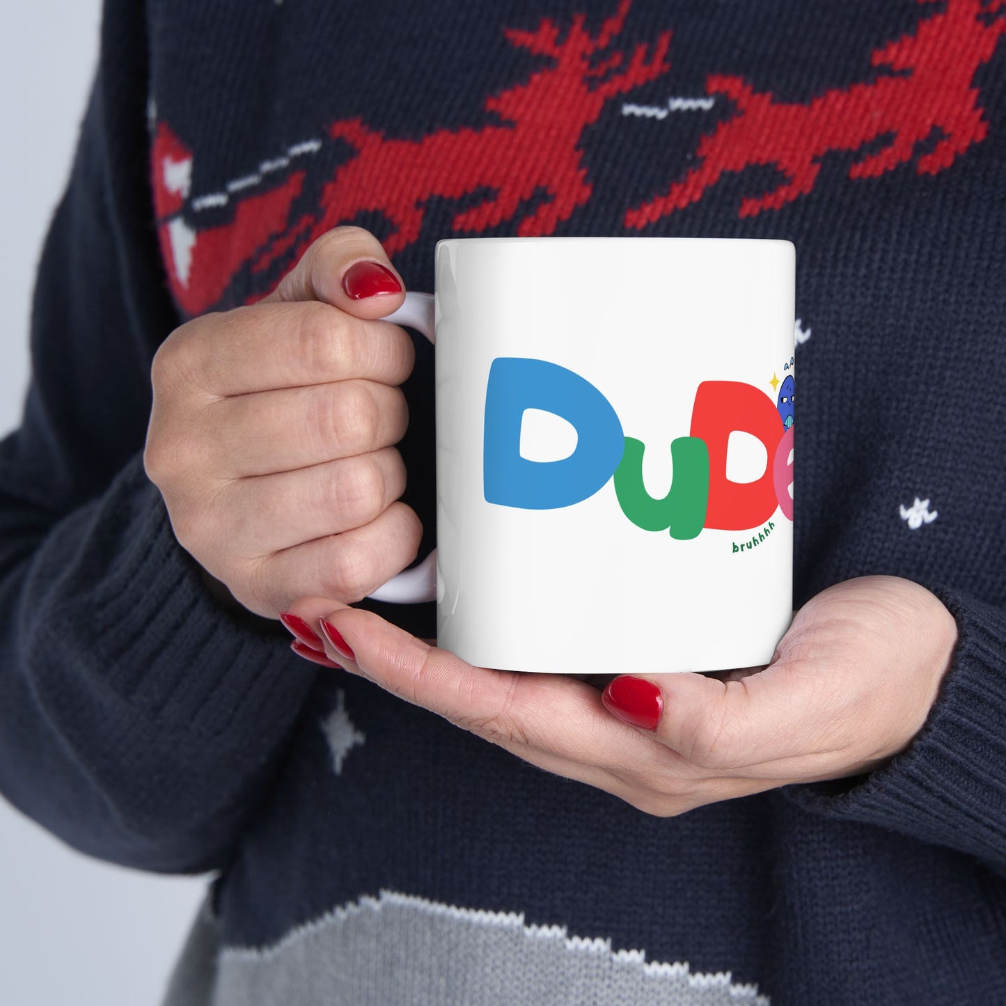 Dude Colorful Cartoon Ceramic Mug (11oz, 15oz)