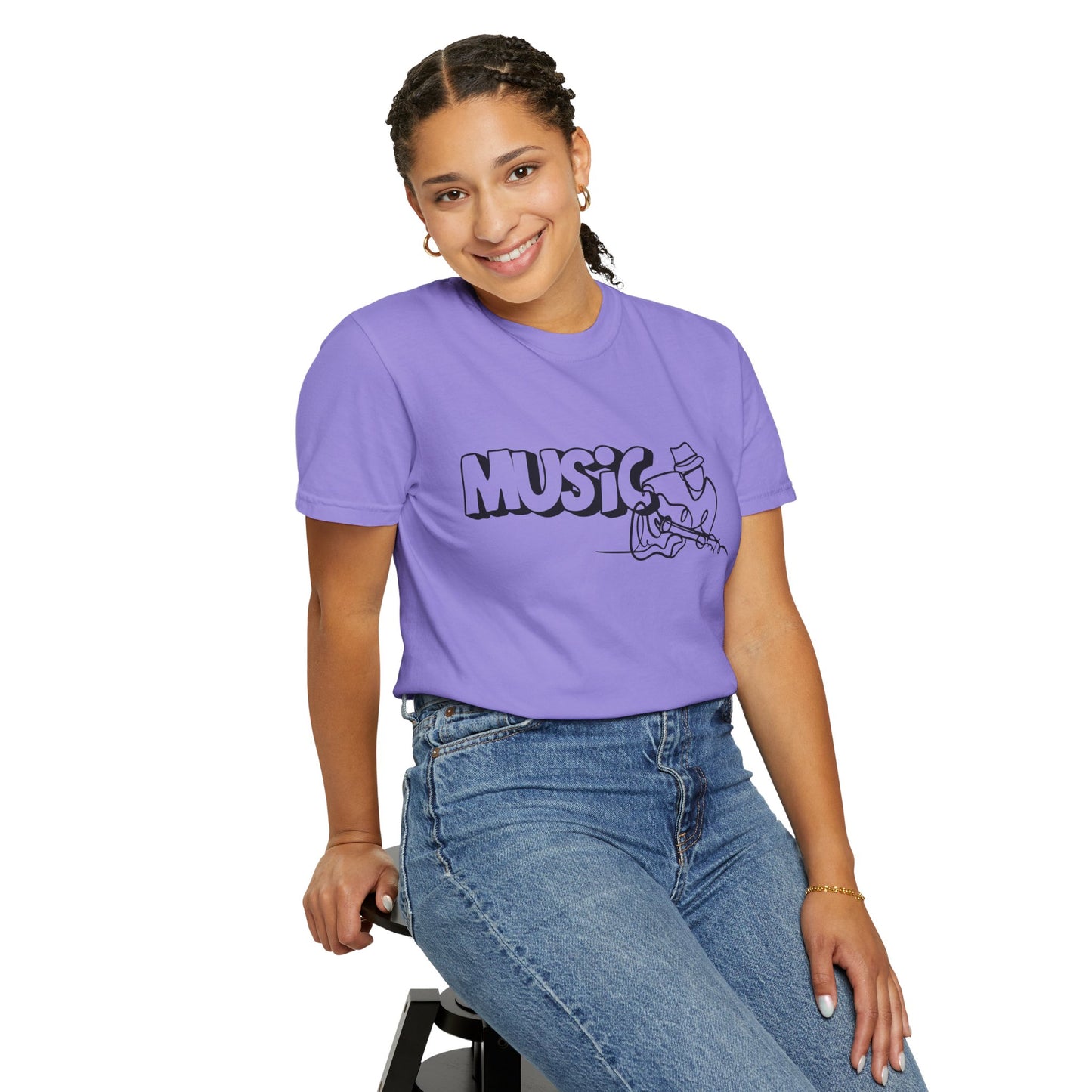 Music Guitar Tee — Minimalist Guitarist Graphic T-Shirt