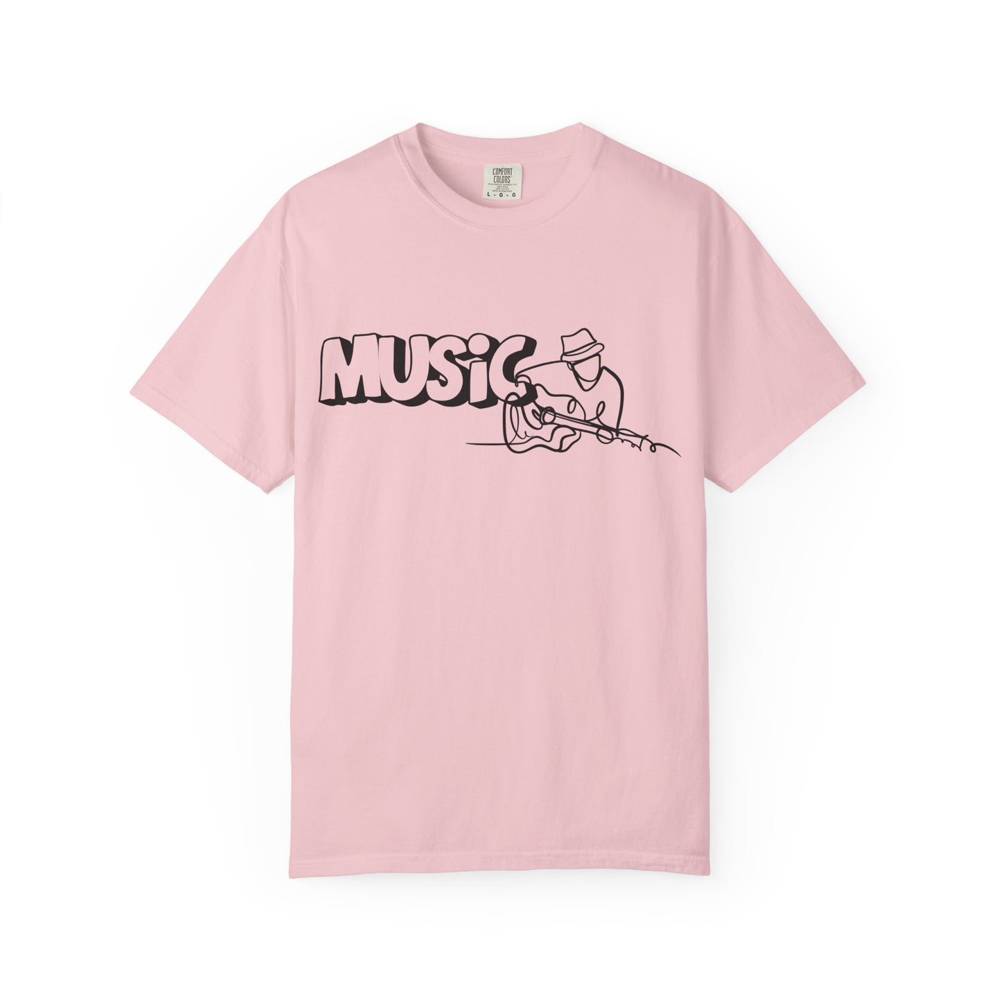 Music Guitar Tee — Minimalist Guitarist Graphic T-Shirt