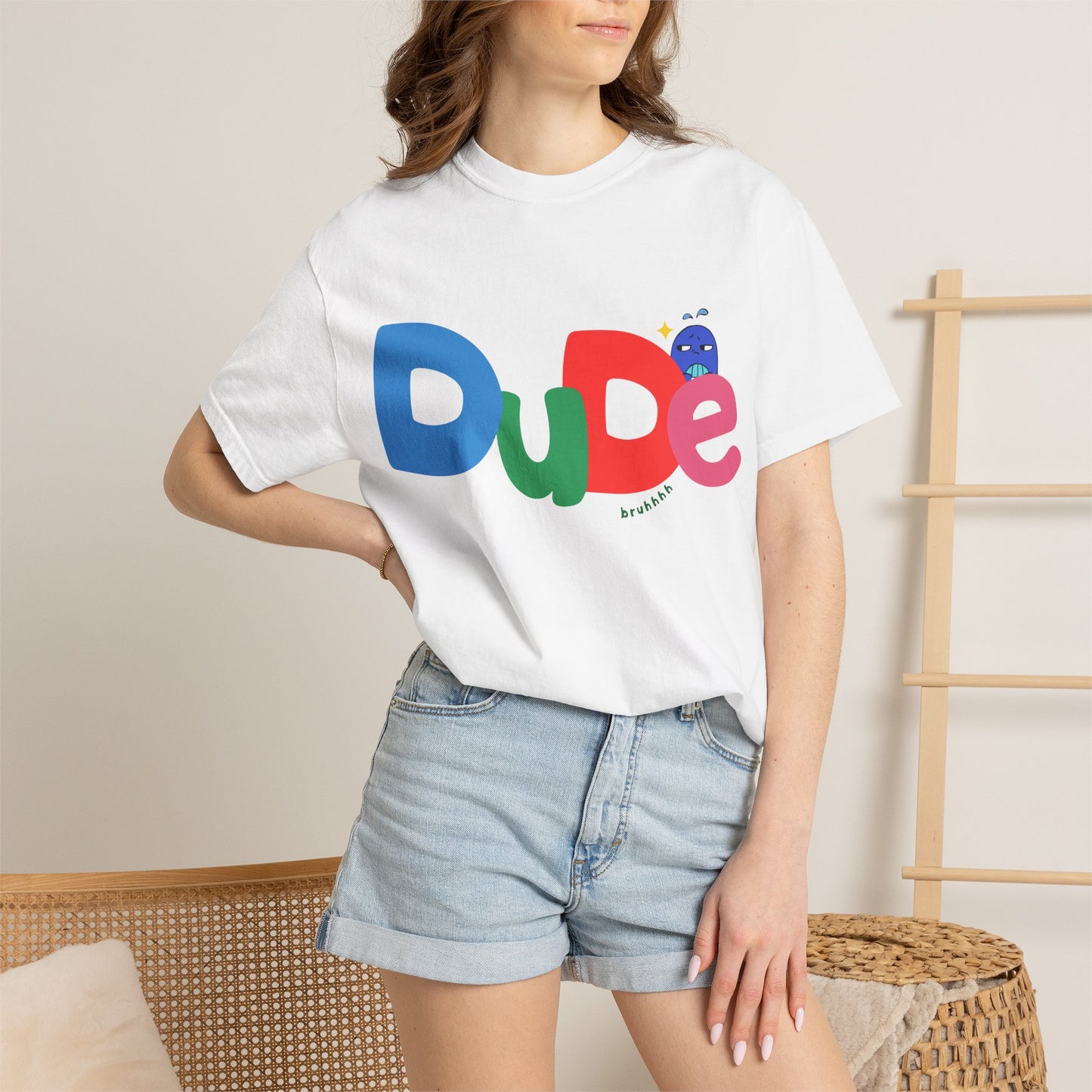 Dude Color-Block Graphic T-Shirt