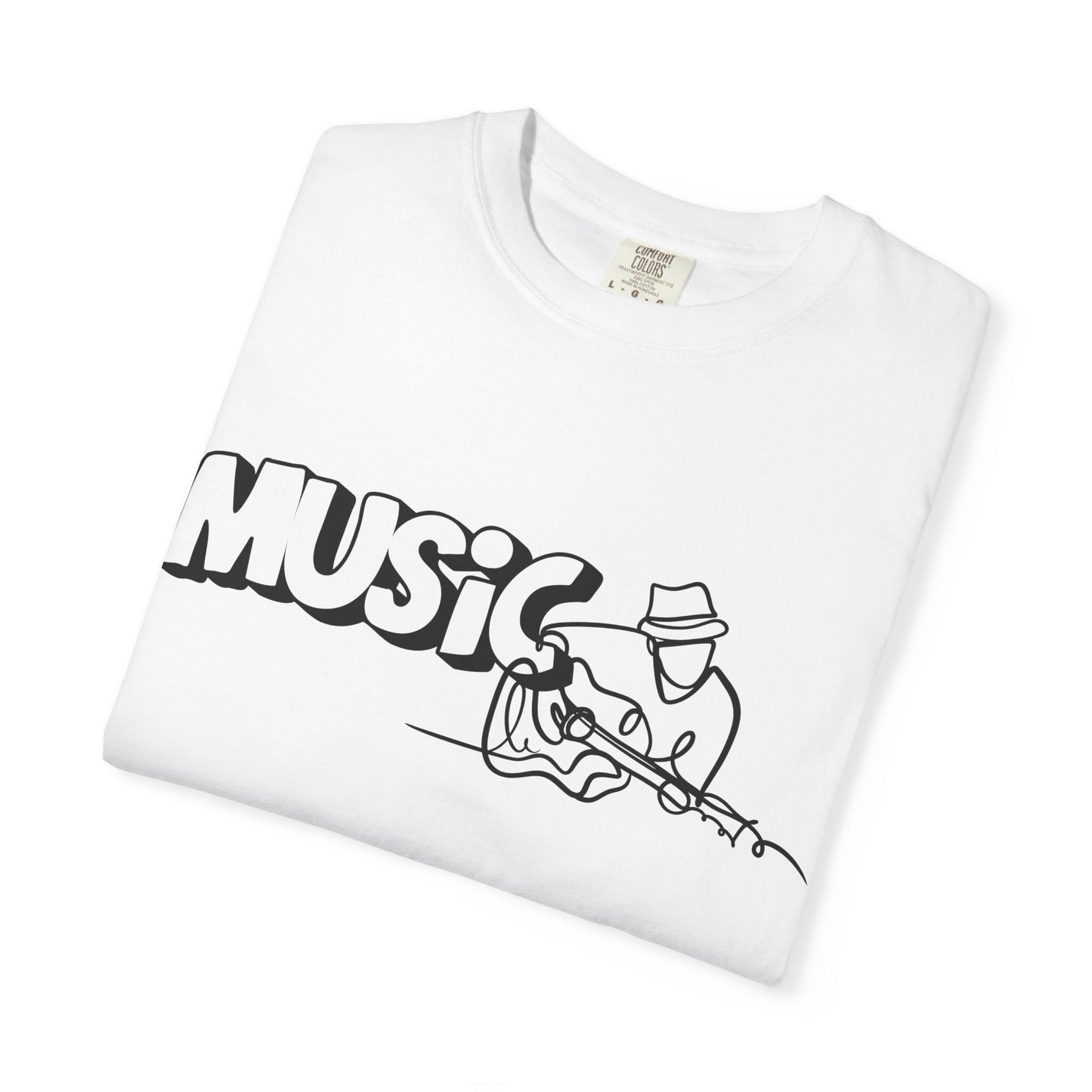 Music Guitar Tee — Minimalist Guitarist Graphic T-Shirt