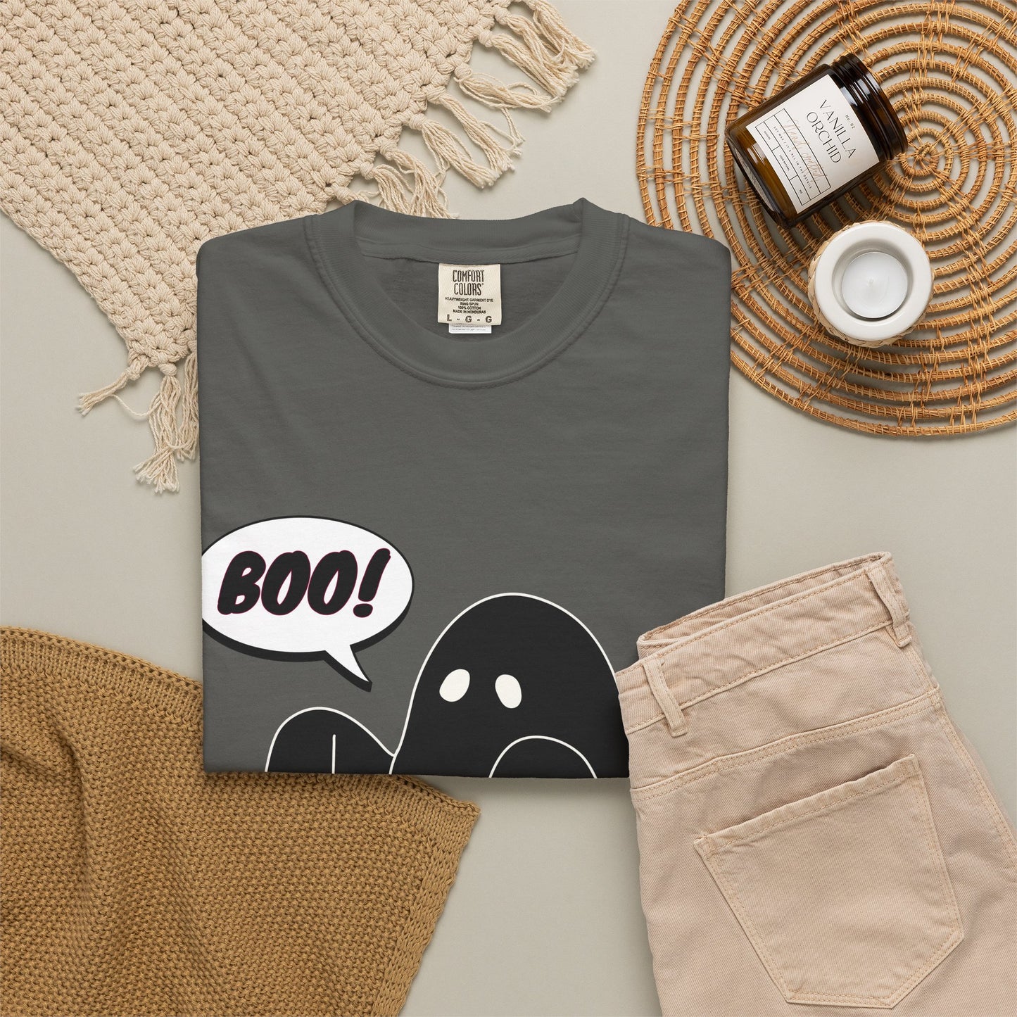 Boo! Cute Ghost T-Shirt — Halloween Spooky Graphic Tee