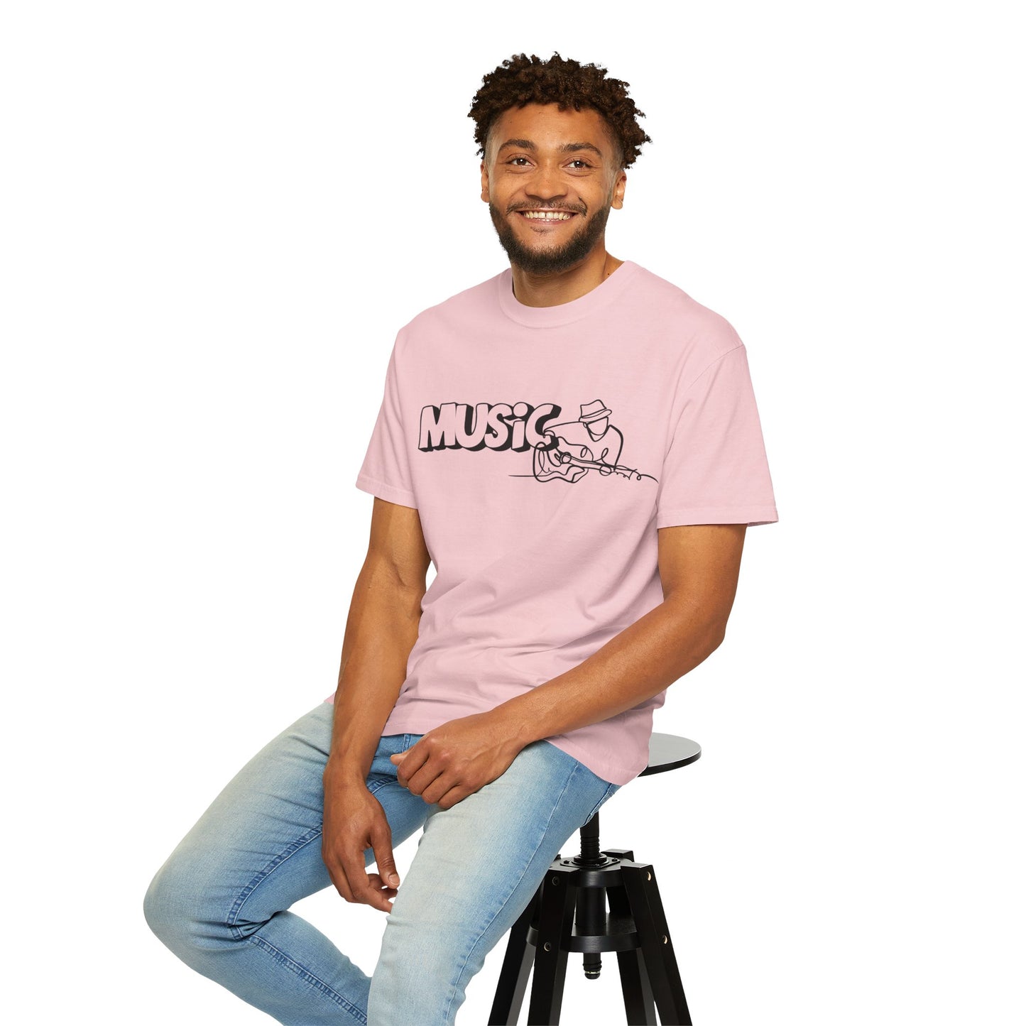 Music Guitar Tee — Minimalist Guitarist Graphic T-Shirt
