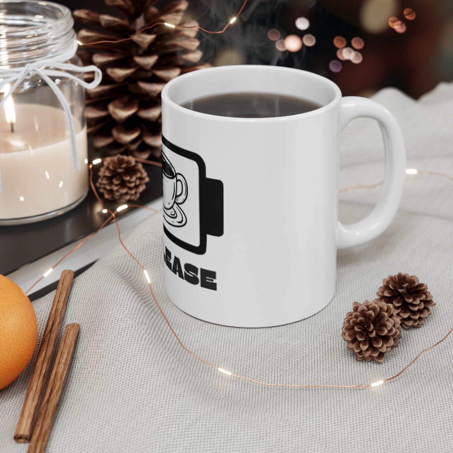 Coffee Please Ceramic Mug — Retro Coffee Cup Design (11oz, 15oz)