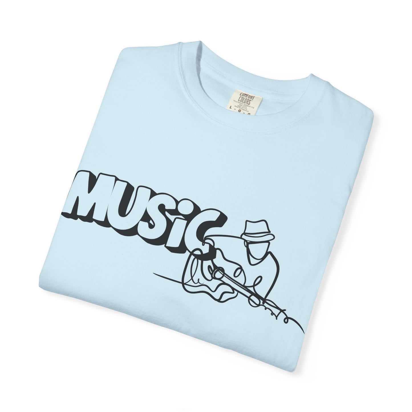 Music Guitar Tee — Minimalist Guitarist Graphic T-Shirt