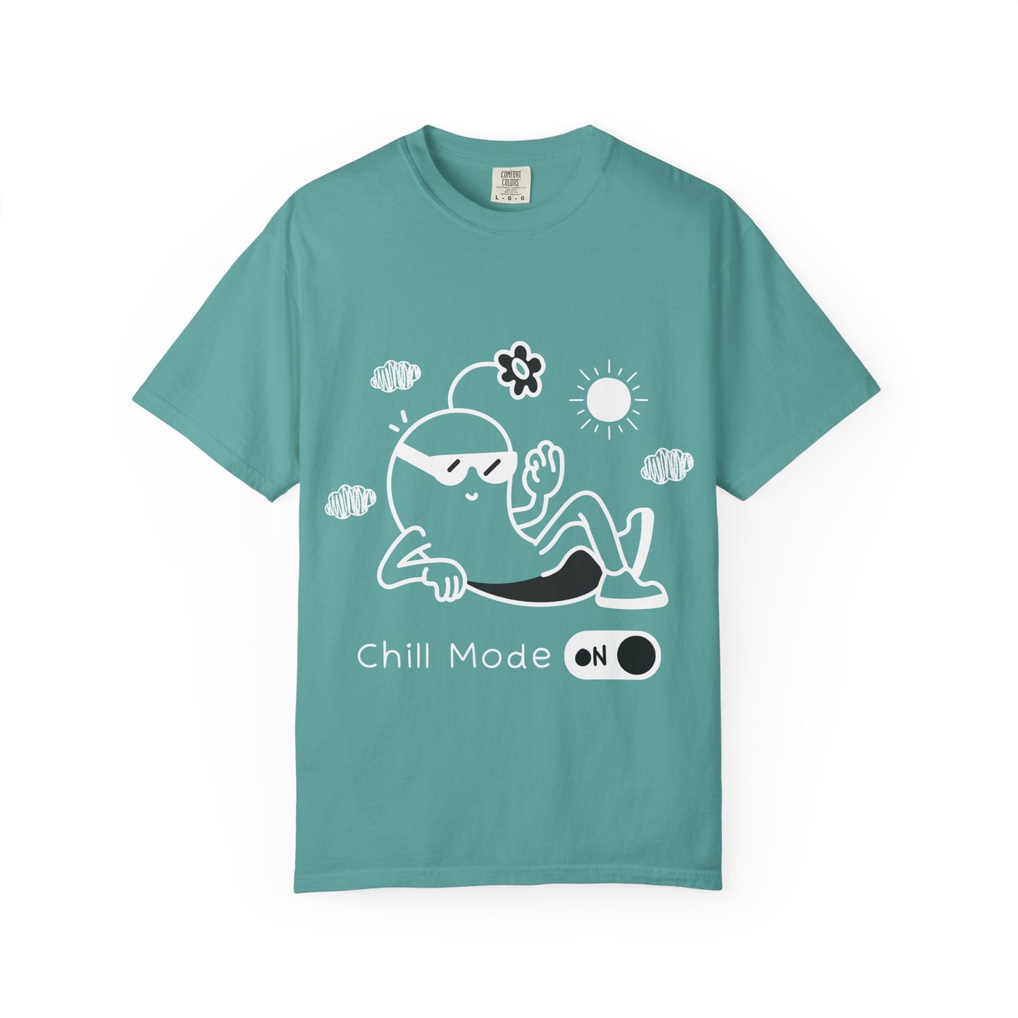 Chill Mode On T-Shirt — Relaxed Graphic Tee with Laid-Back Character