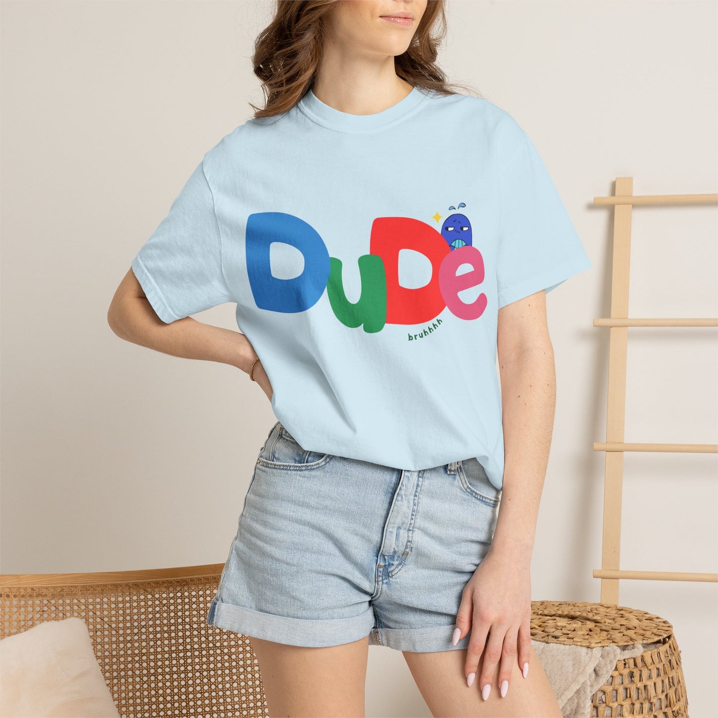 Dude Color-Block Graphic T-Shirt