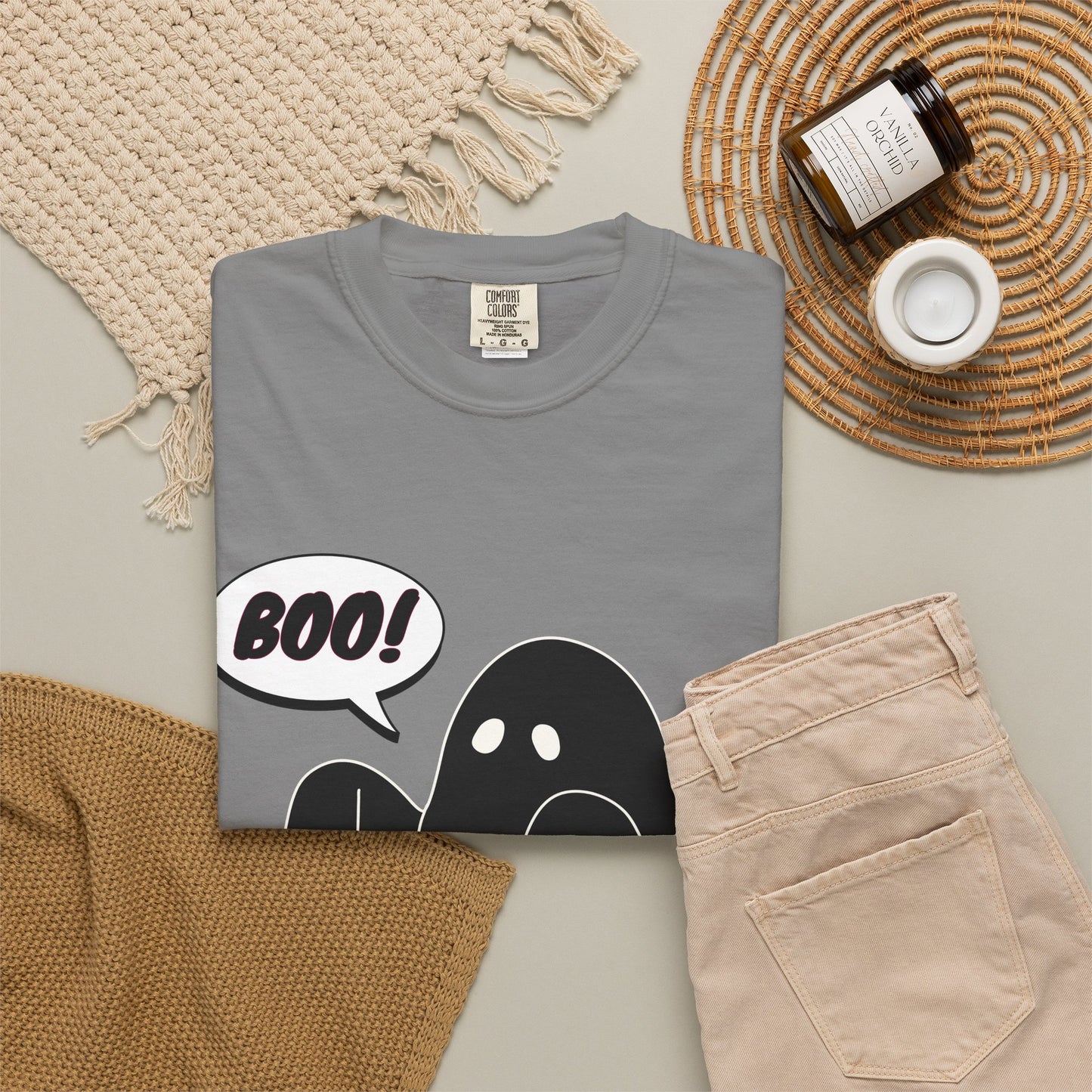 Boo! Cute Ghost T-Shirt — Halloween Spooky Graphic Tee