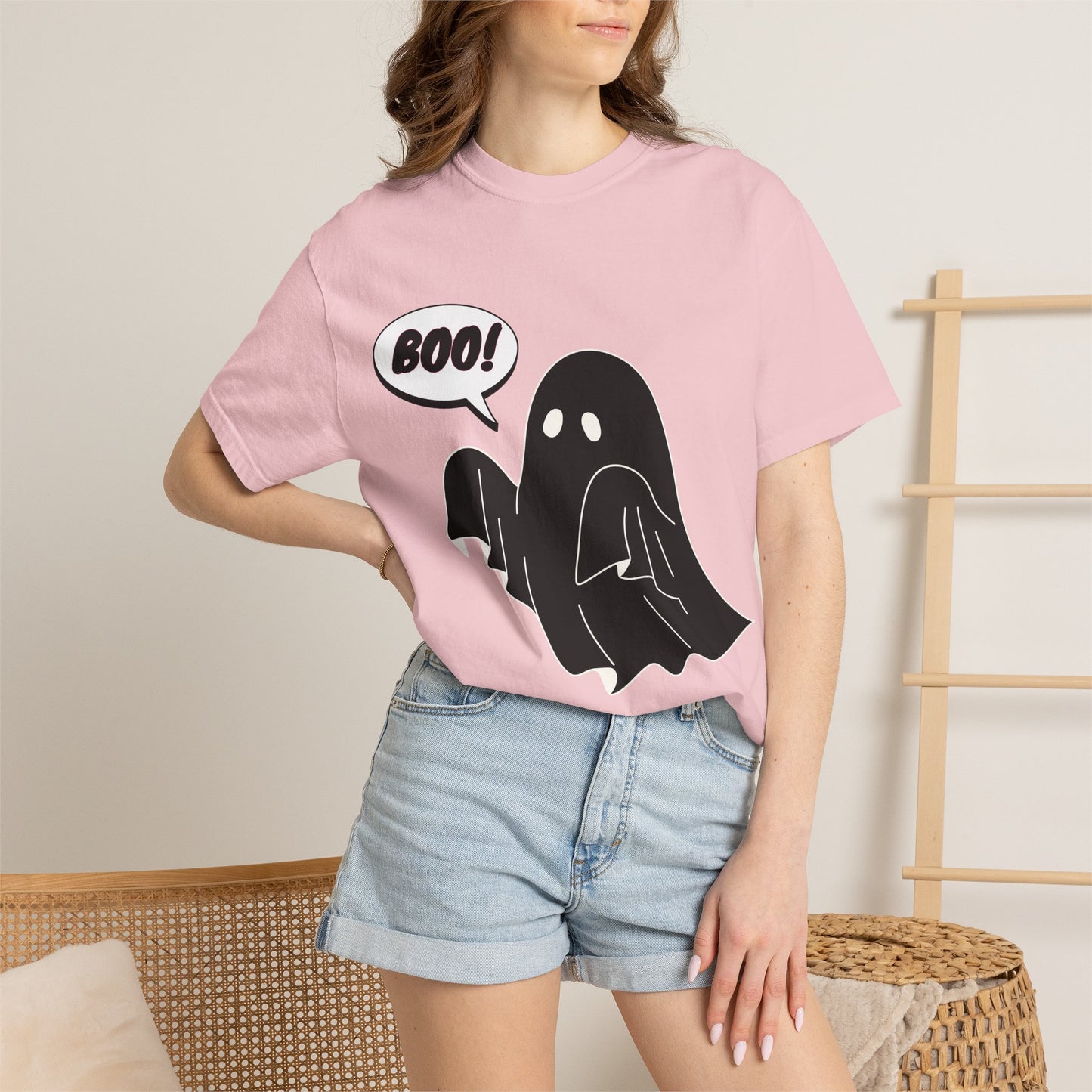 Boo! Cute Ghost T-Shirt — Halloween Spooky Graphic Tee
