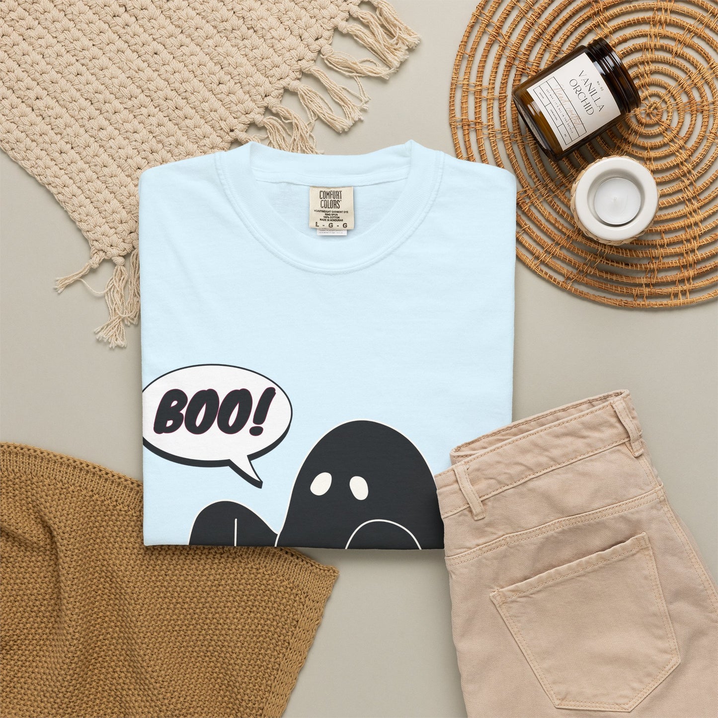 Boo! Cute Ghost T-Shirt — Halloween Spooky Graphic Tee