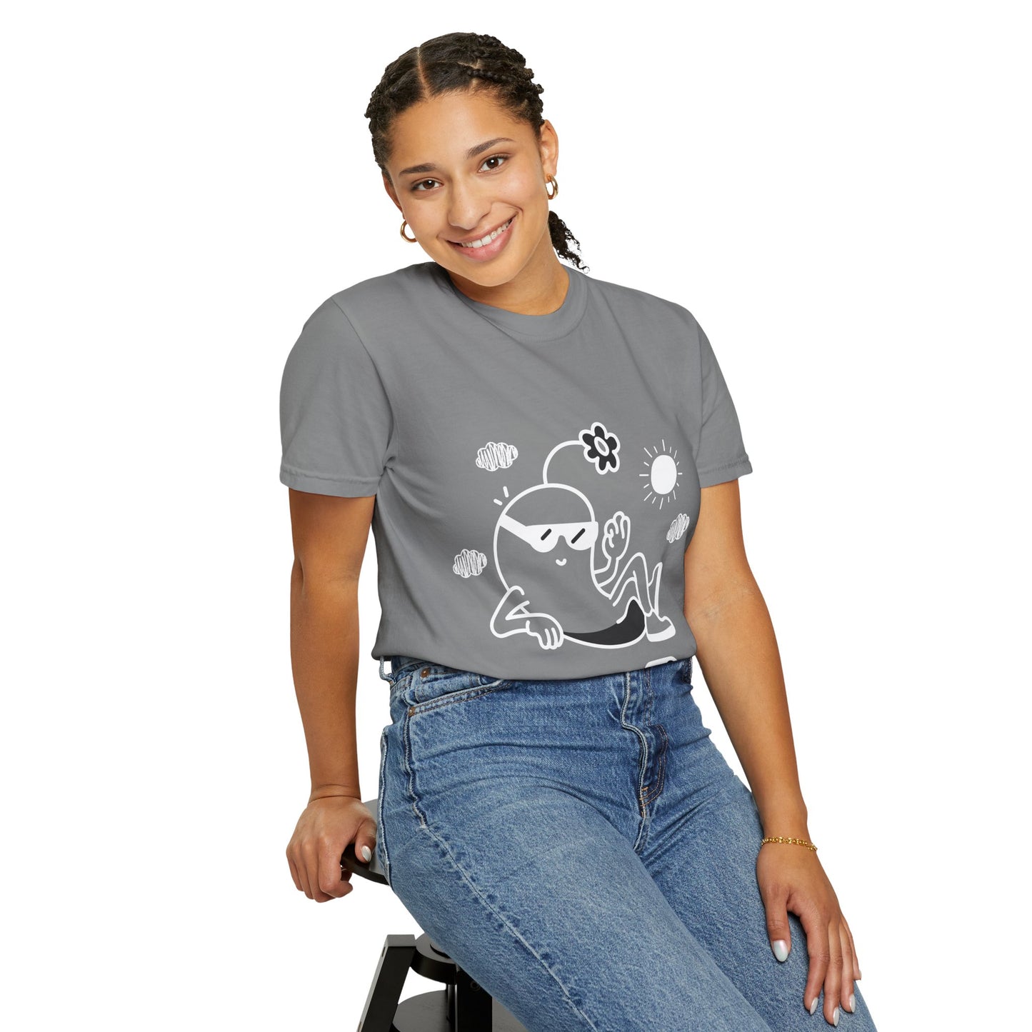 Chill Mode On T-Shirt — Relaxed Graphic Tee with Laid-Back Character
