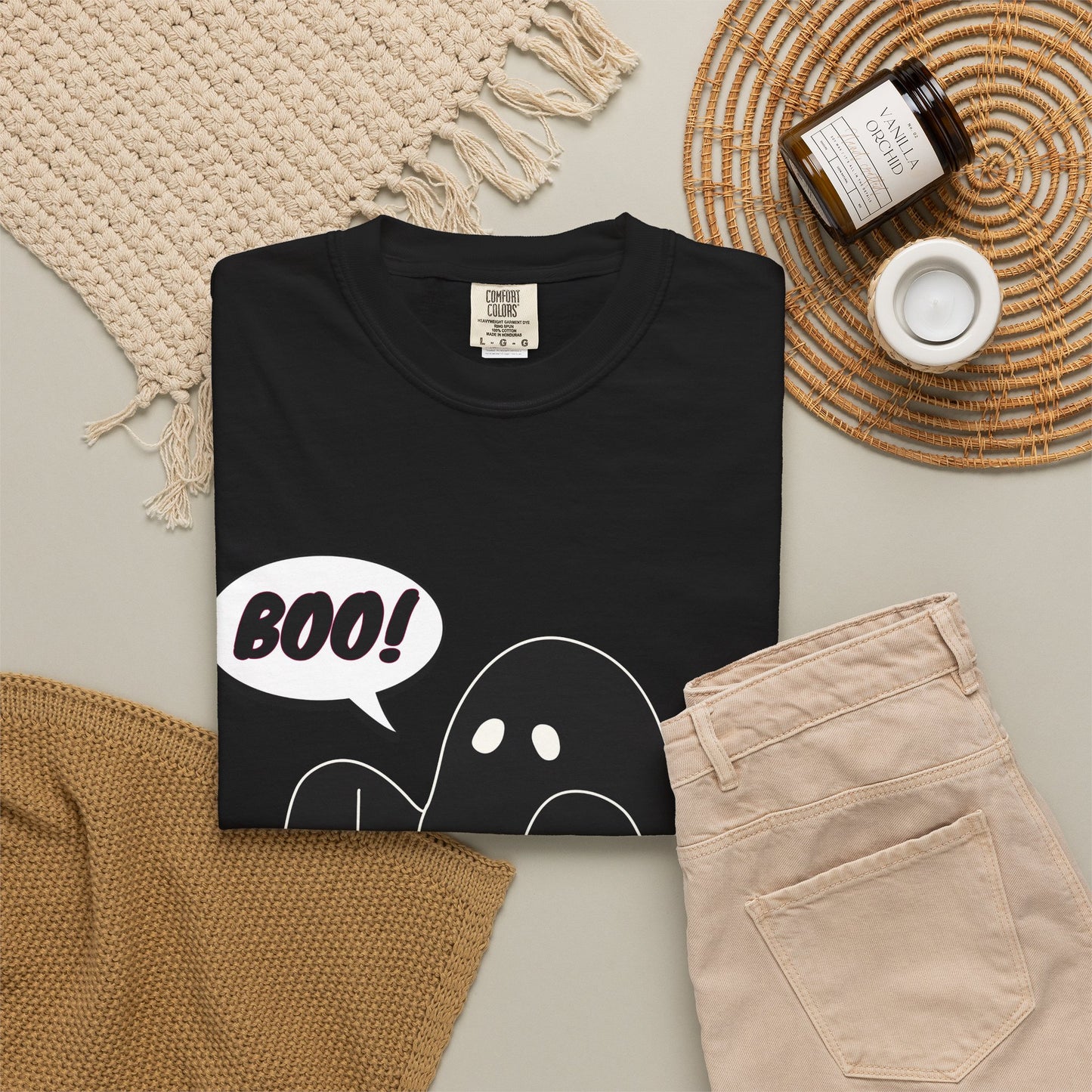 Boo! Cute Ghost T-Shirt — Halloween Spooky Graphic Tee