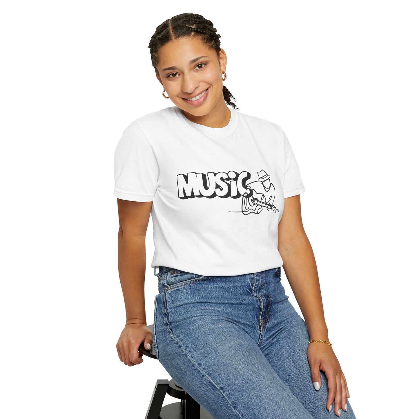 Music Guitar Tee — Minimalist Guitarist Graphic T-Shirt