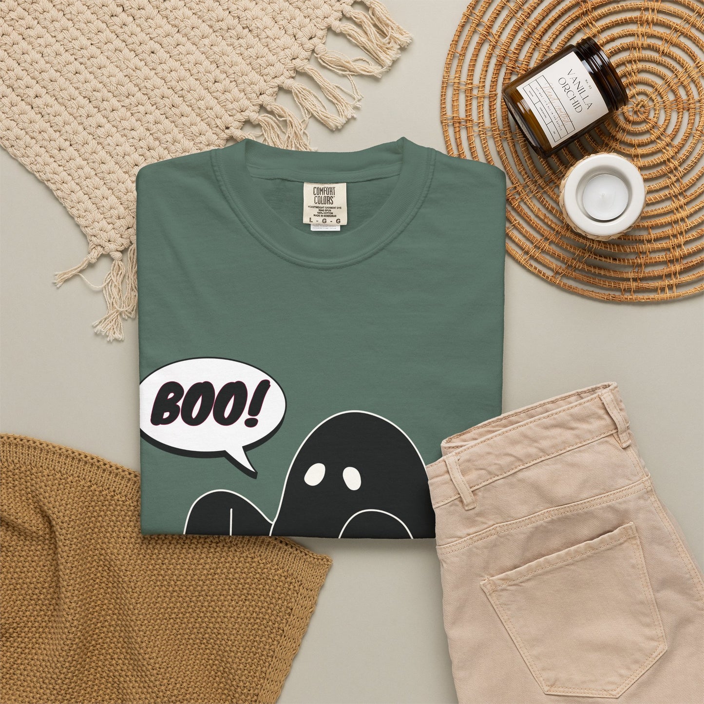 Boo! Cute Ghost T-Shirt — Halloween Spooky Graphic Tee