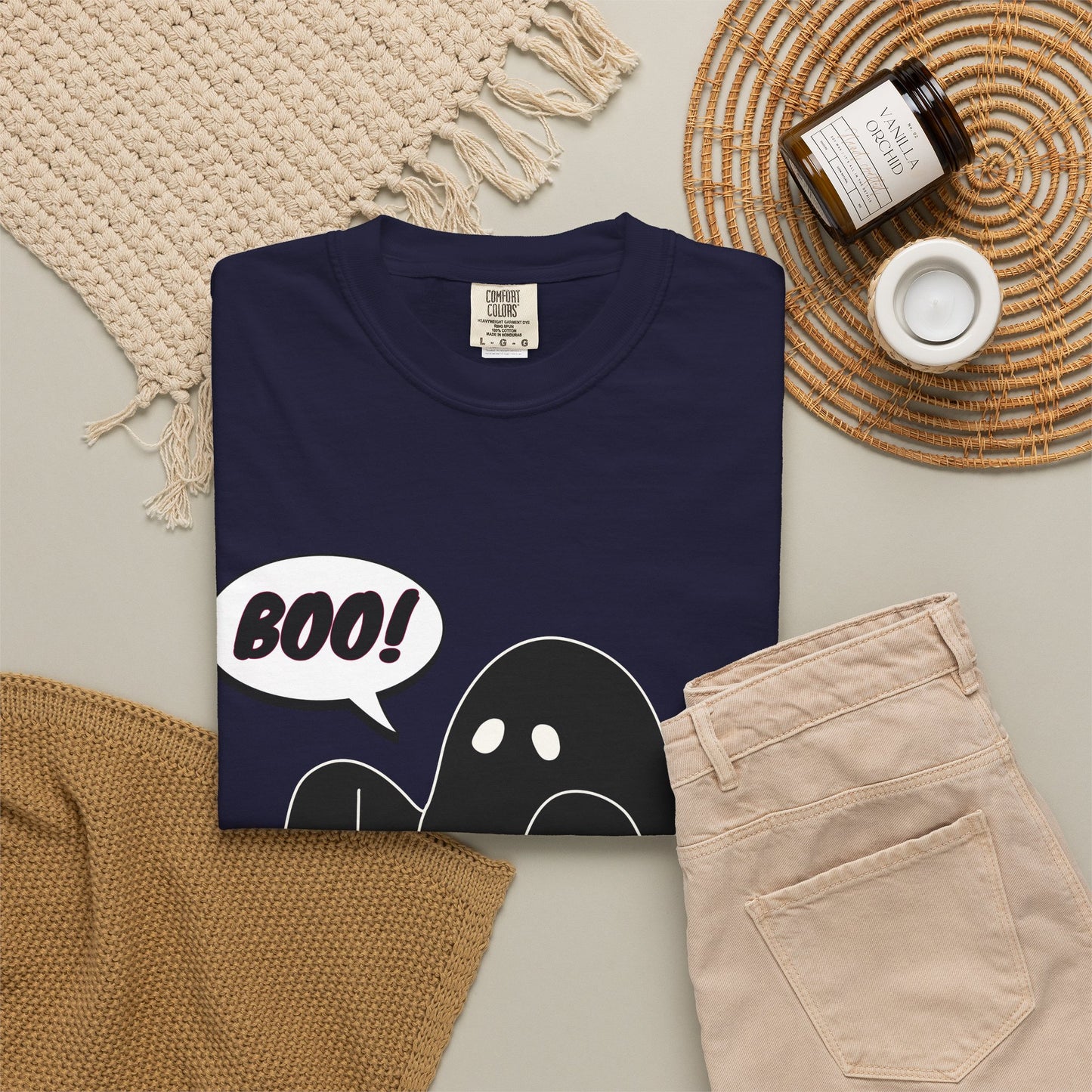 Boo! Cute Ghost T-Shirt — Halloween Spooky Graphic Tee