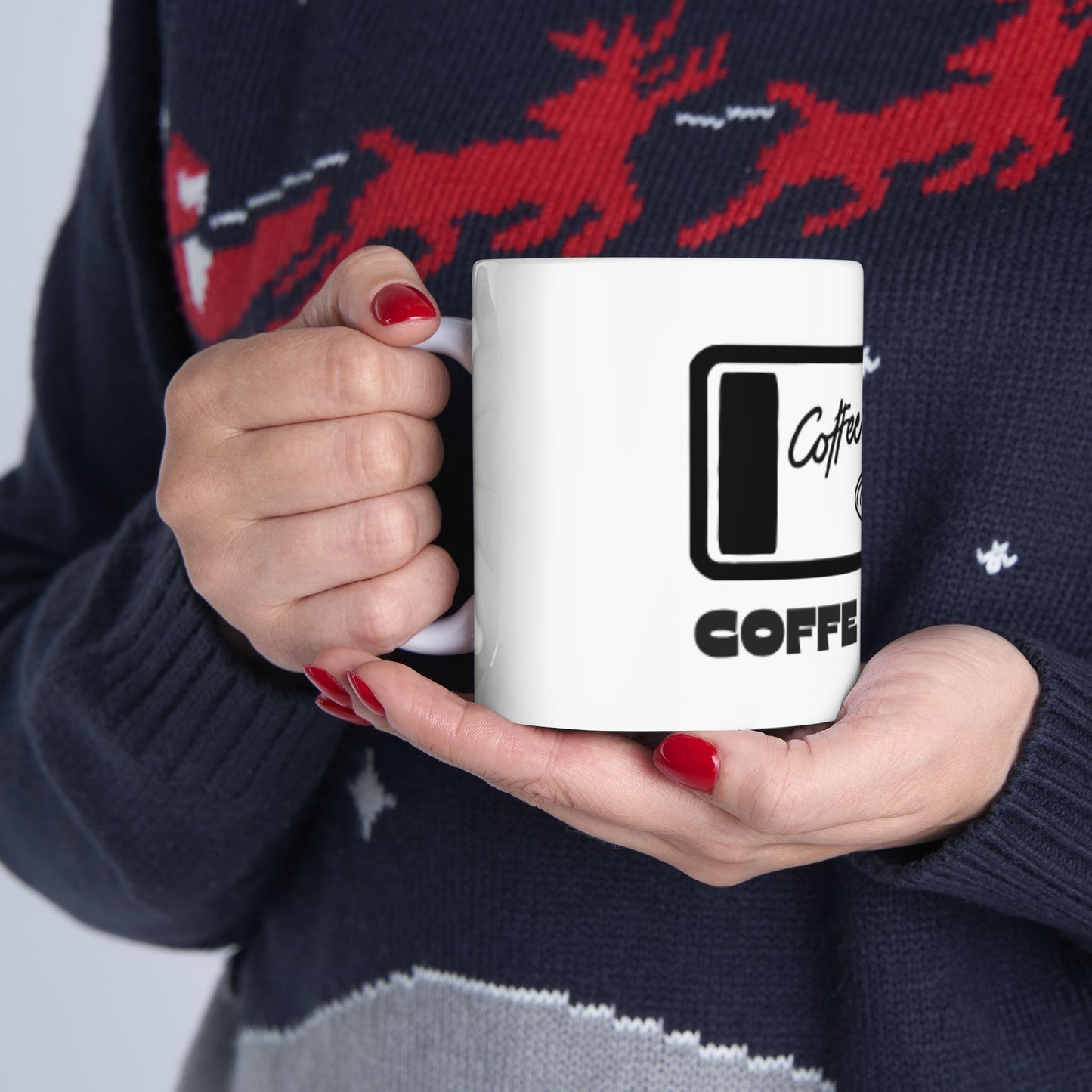 Coffee Please Ceramic Mug — Retro Coffee Cup Design (11oz, 15oz)